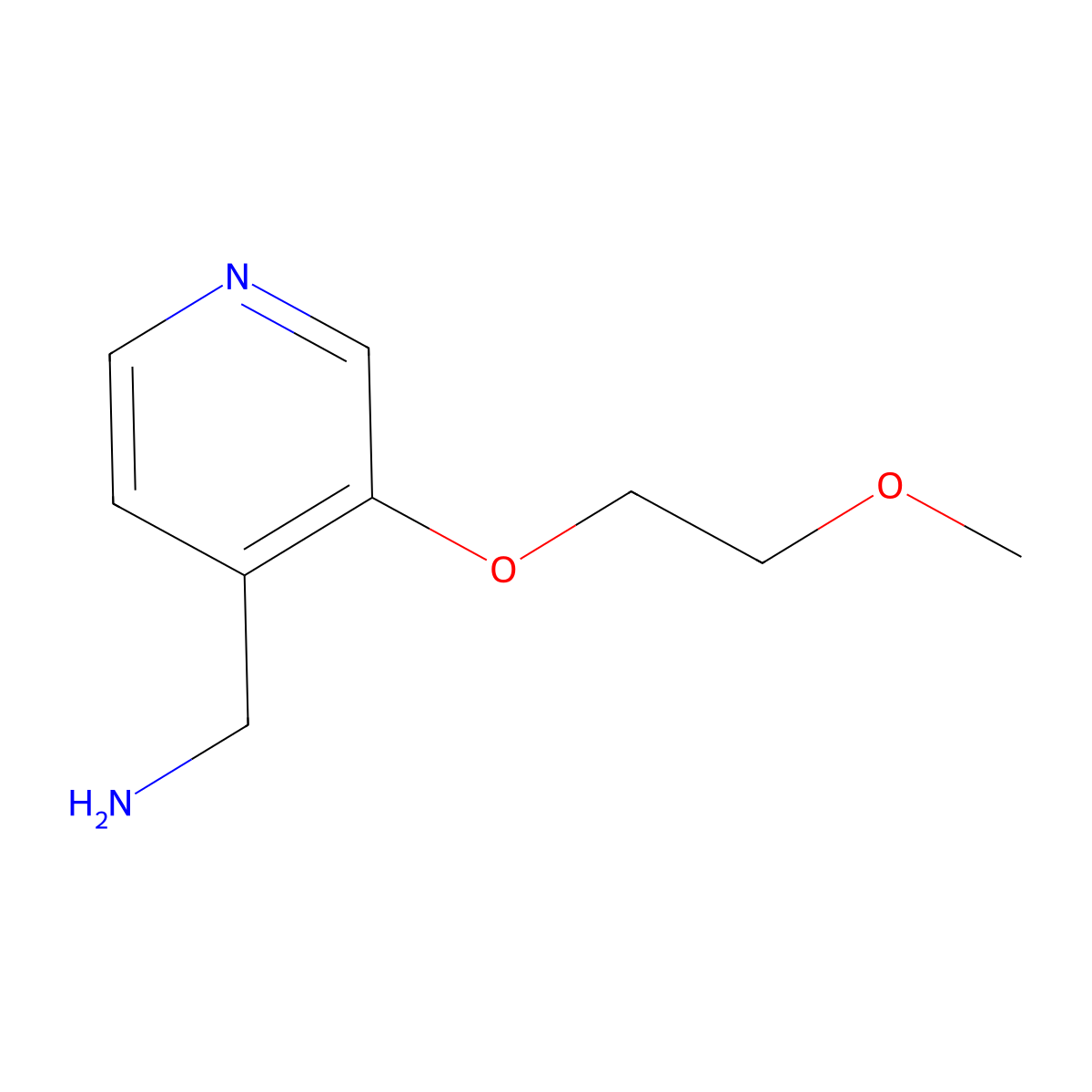(3-(2-Methoxyethoxy)pyridin-4-yl)methanamine molecular structure, CAS 1539076-88-4