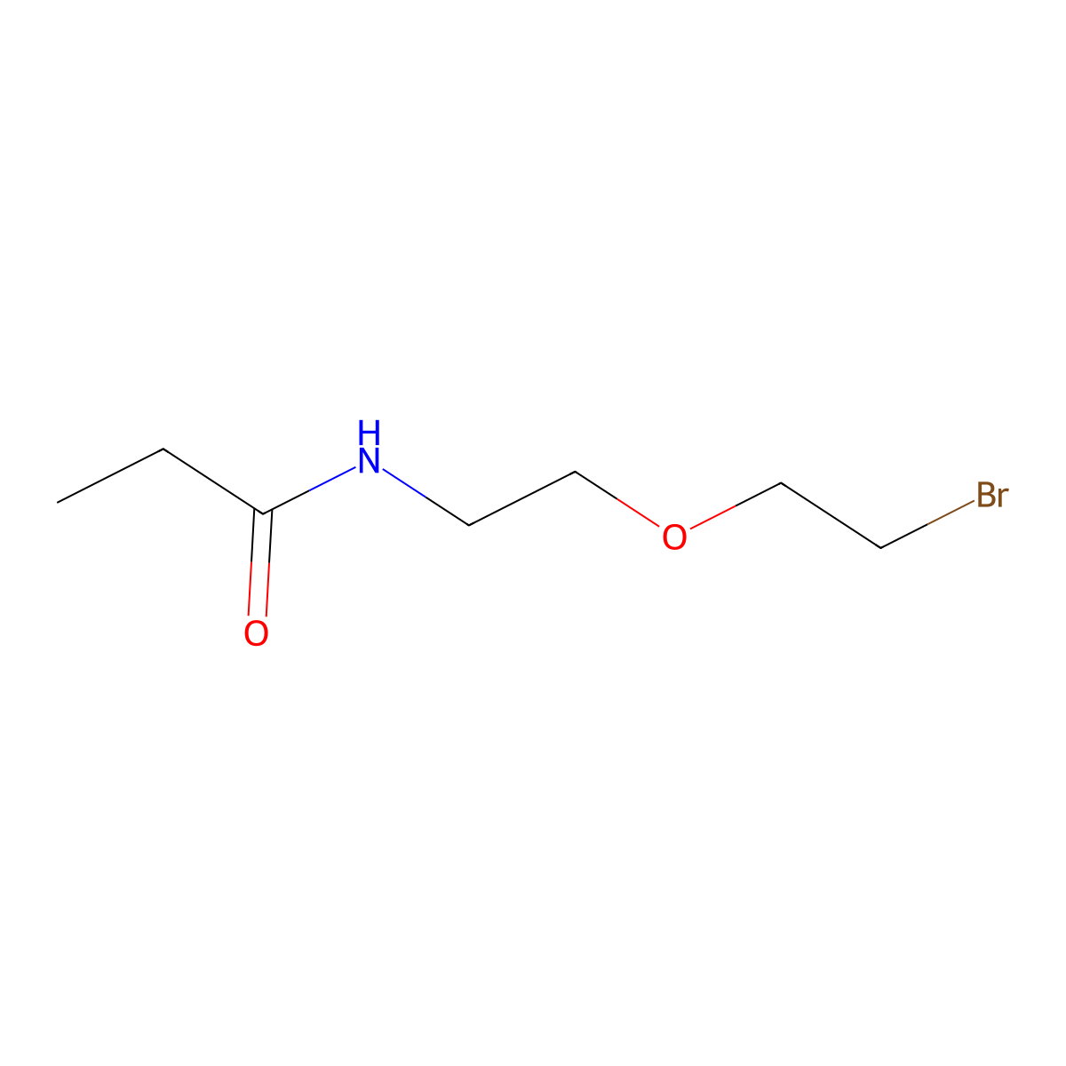 N-Ethylpropionamide-PEG1-Br molecular structure, CAS 1539080-27-7