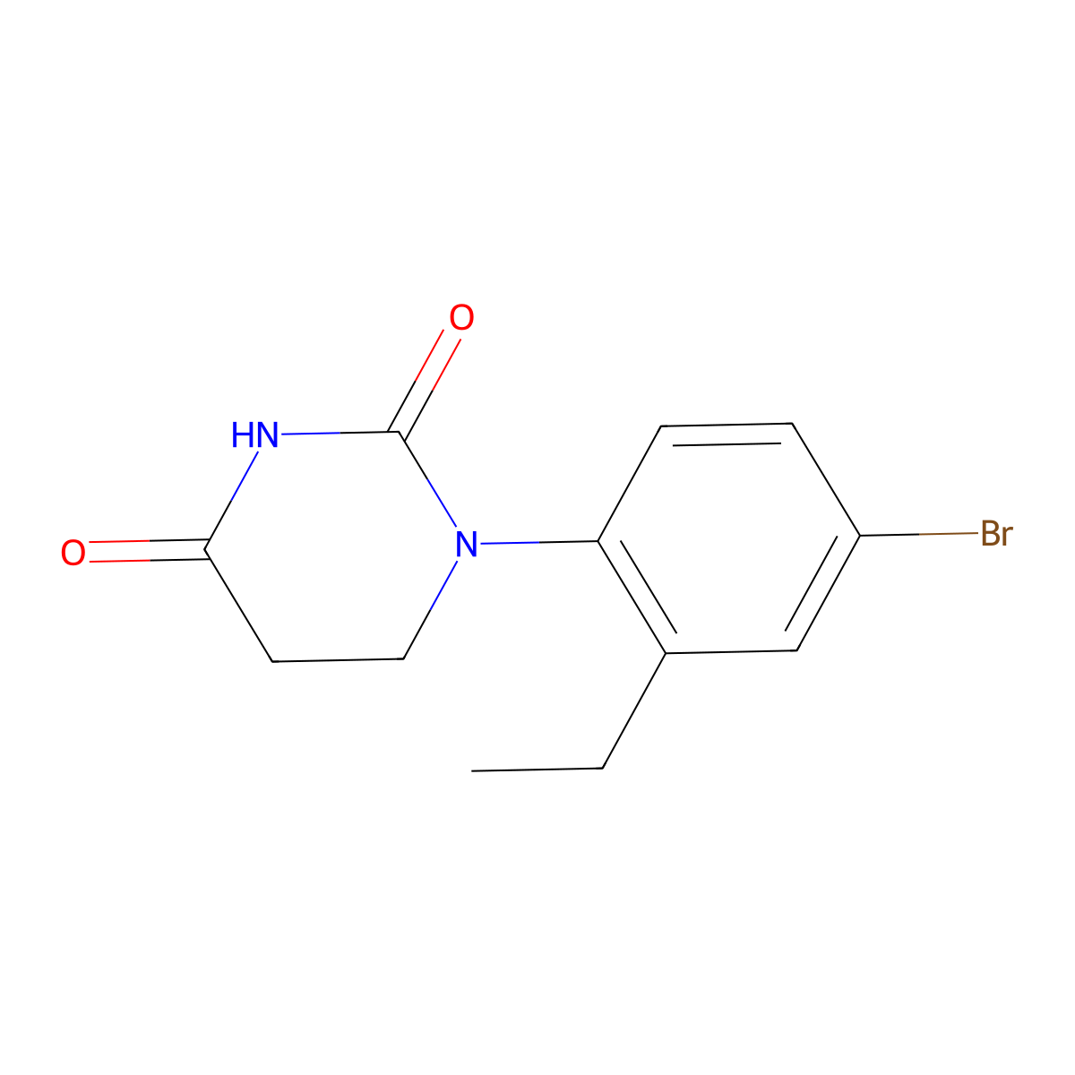 2,4(1H,3H)-Pyrimidinedione, 1-(4-bromo-2-ethylphenyl)dihydro- molecular structure, CAS 1539087-46-1