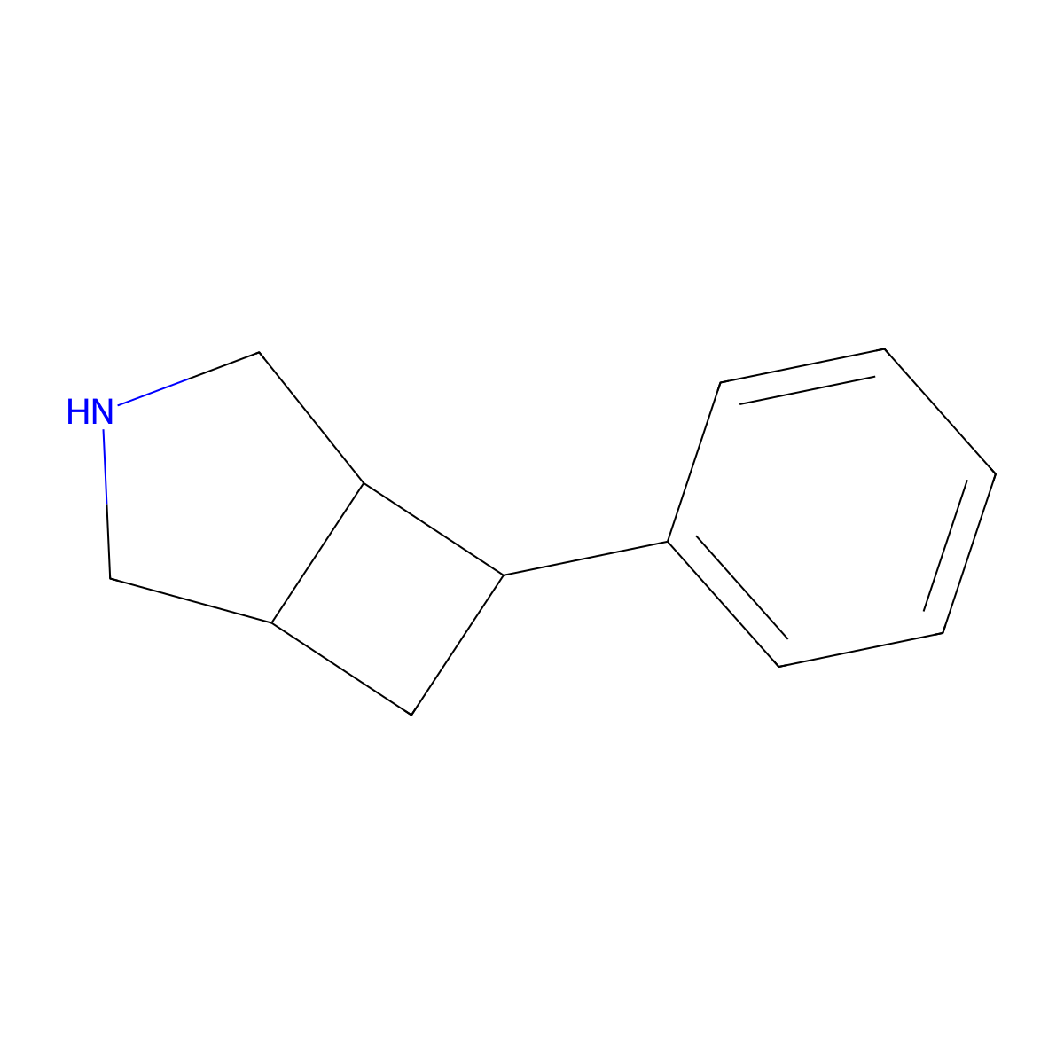 rel-(1R,5S,6R)-6-phenyl-3-azabicyclo[3.2.0]heptane molecular structure, CAS 153909-73-0