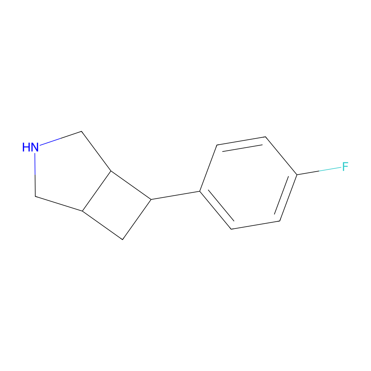 (1R,5S,6R)-6-(4-Fluorophenyl)-3-azabicyclo[3.2.0]heptane molecular structure, CAS 153909-77-4