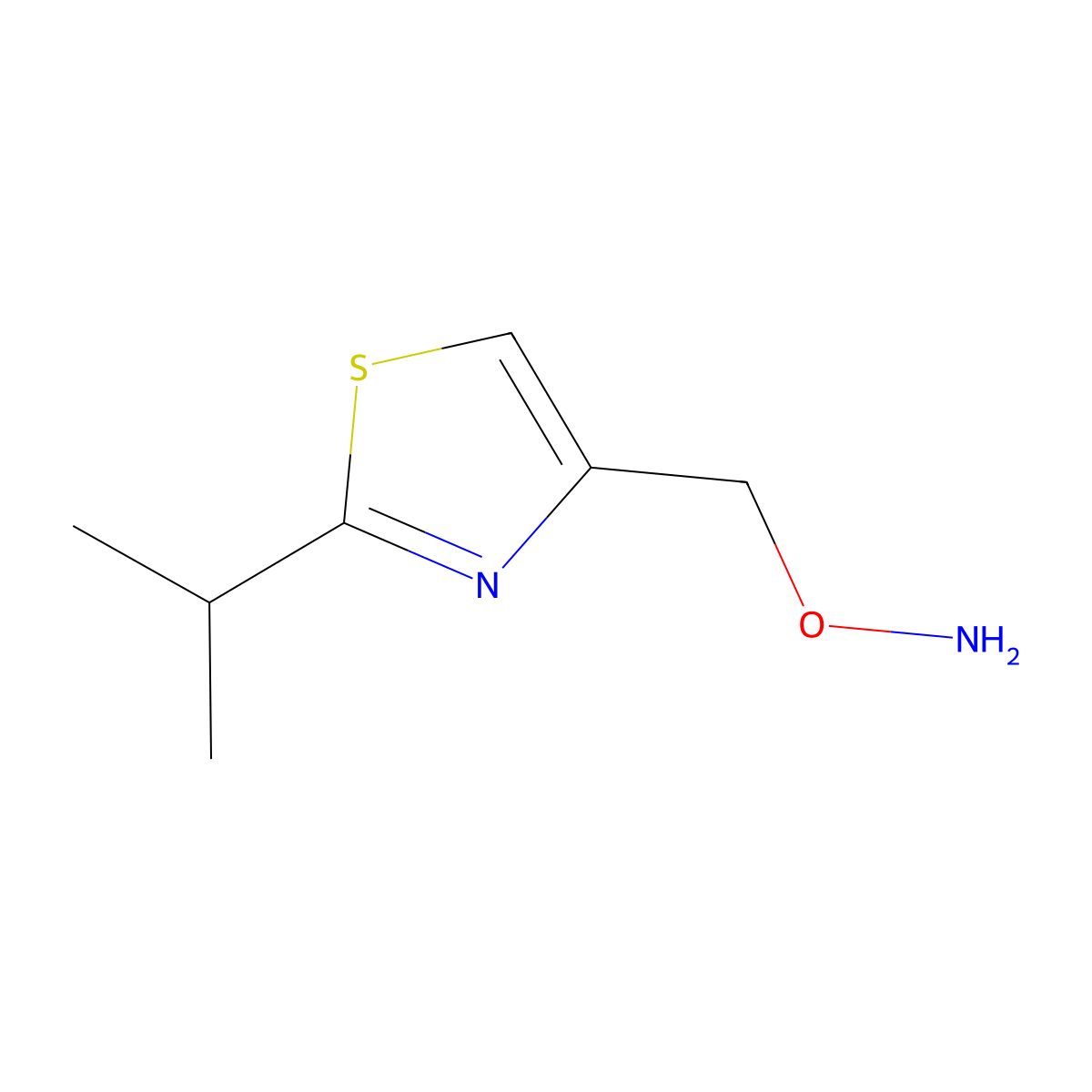o-((2-Isopropylthiazol-4-yl)methyl)hydroxylamine molecular structure, CAS 1539112-10-1