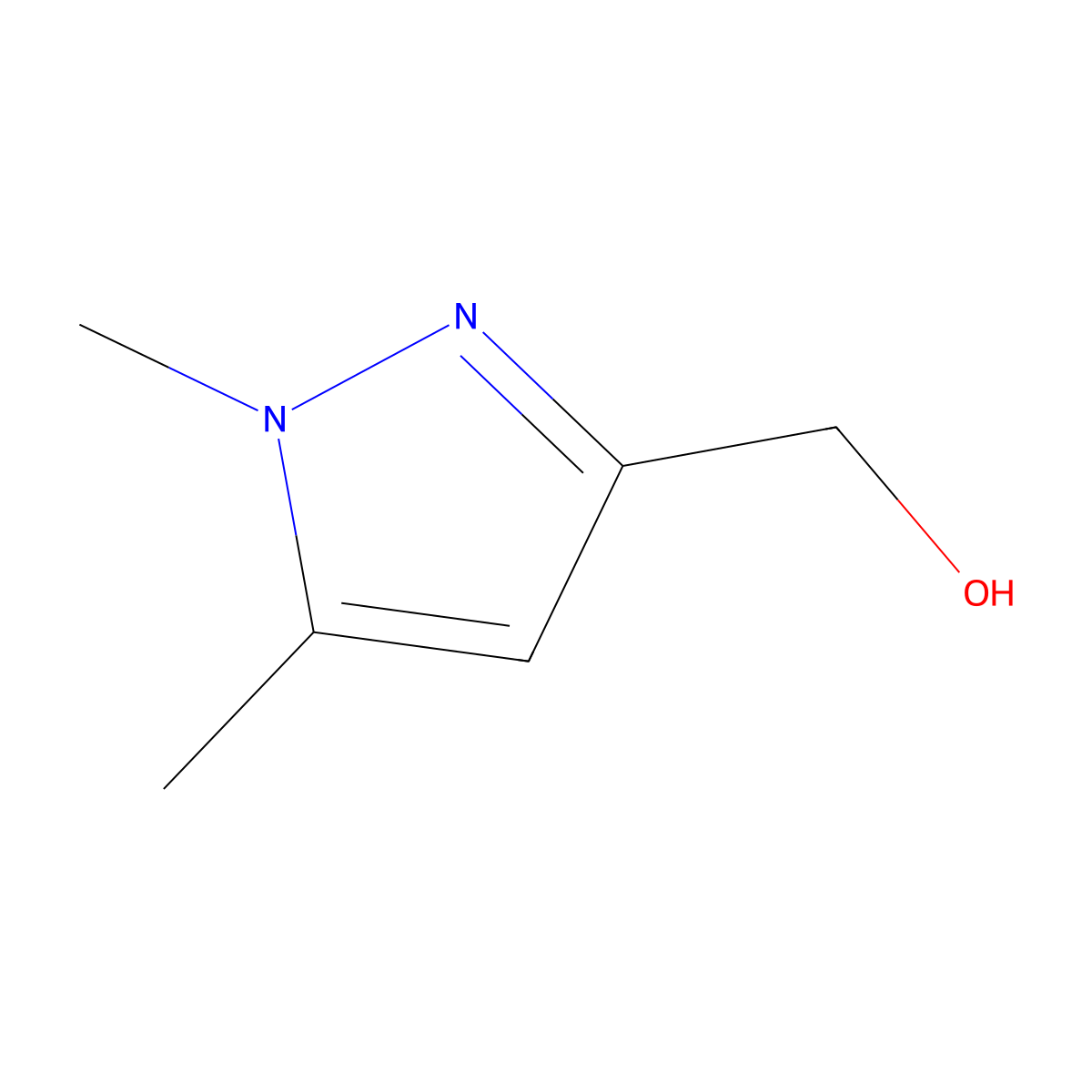(1,5-Dimethyl-1H-Pyrazol-3-Yl)Methanol molecular structure, CAS 153912-60-8