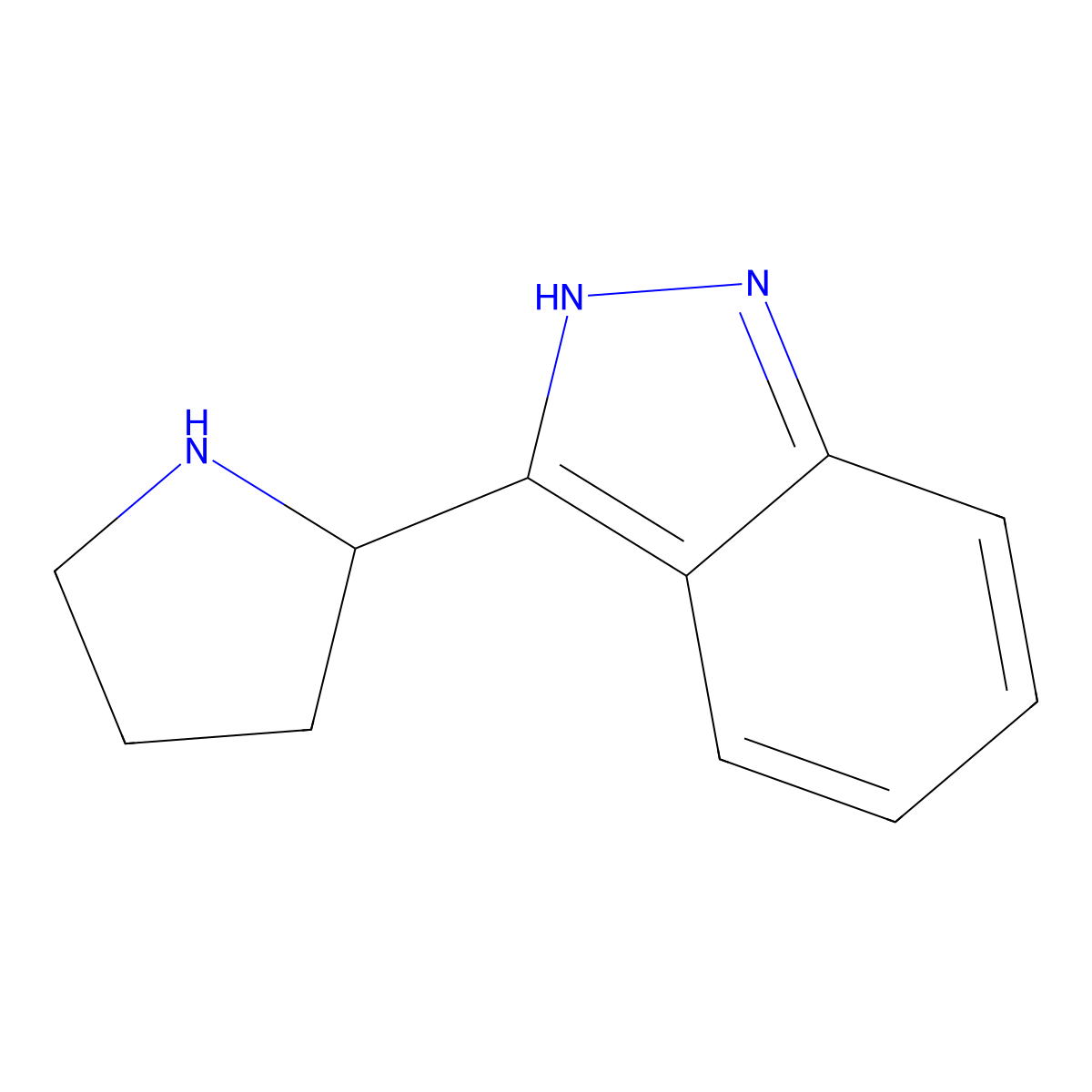 3-(pyrrolidin-2-yl)-1H-indazole molecular structure, CAS 1539134-98-9
