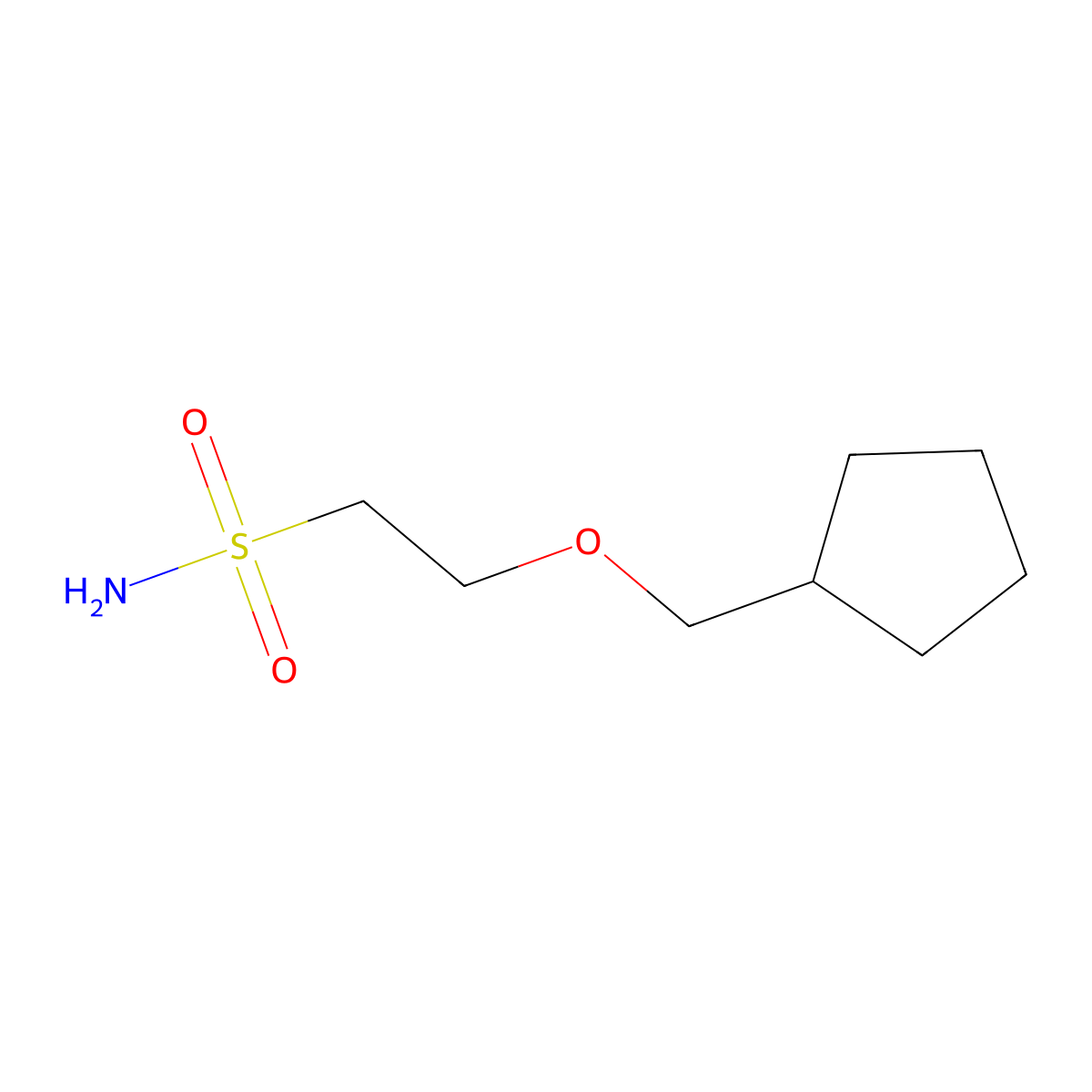 2-(Cyclopentylmethoxy)ethane-1-sulfonamide molecular structure, CAS 1539141-08-6