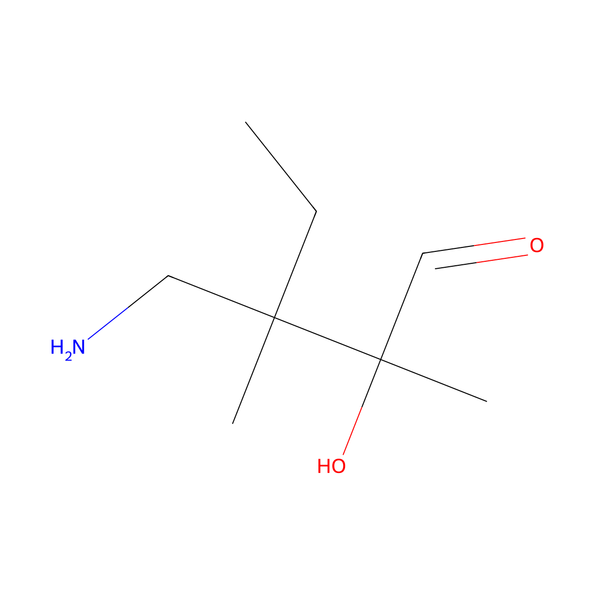 3-(Aminomethyl)-2-hydroxy-2,3-dimethylpentanal molecular structure, CAS 1539155-33-3
