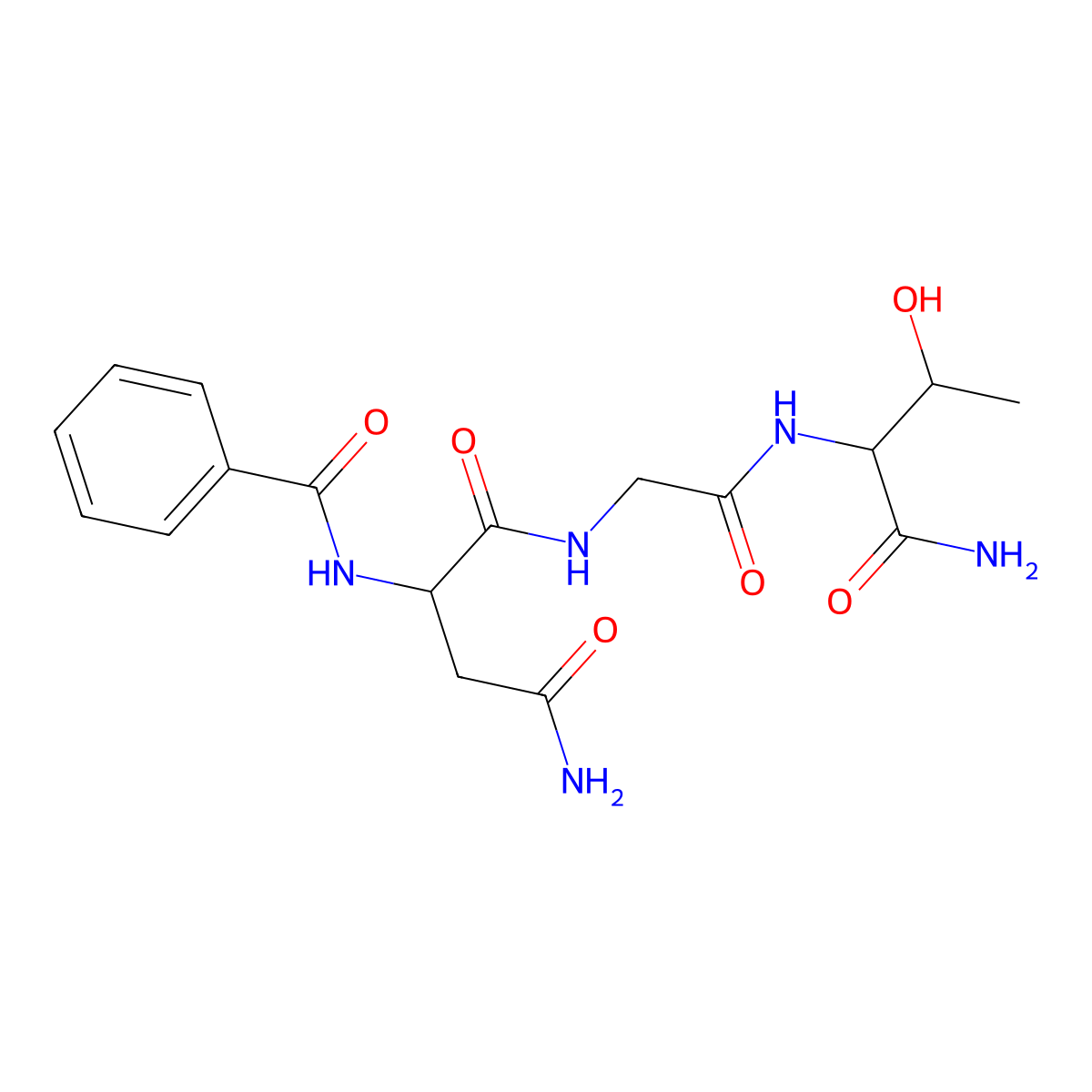 Bz-Asn-Gly-Thr-NH2 molecular structure, CAS 153919-60-9