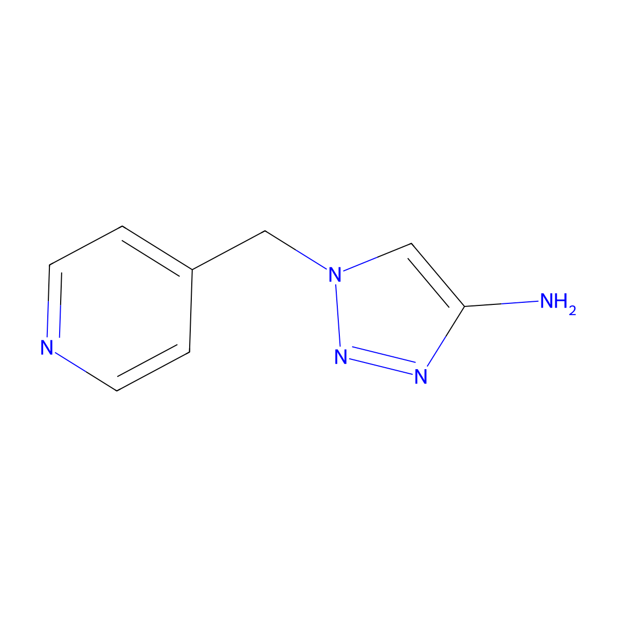 1-(Pyridin-4-ylmethyl)-1H-1,2,3-triazol-4-amine molecular structure, CAS 1539194-19-8
