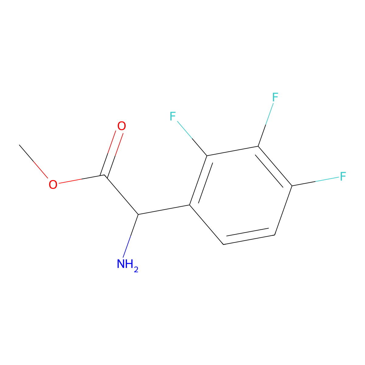 Methyl 2-amino-2-(2,3,4-trifluorophenyl)acetate molecular structure, CAS 1539209-53-4