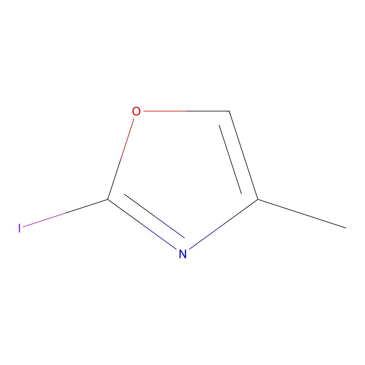 2-Iodo-4-methyl-1,3-oxazole molecular structure, CAS 1539210-11-1