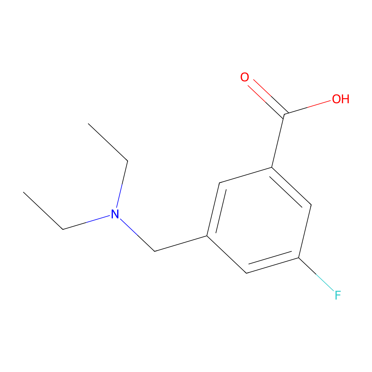 3-[(Diethylamino)methyl]-5-fluorobenzoic acid molecular structure, CAS 1539215-60-5