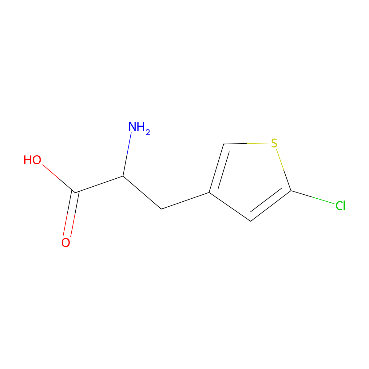 2-Amino-3-(5-chlorothiophen-3-yl)propanoic acid molecular structure, CAS 1539234-65-5