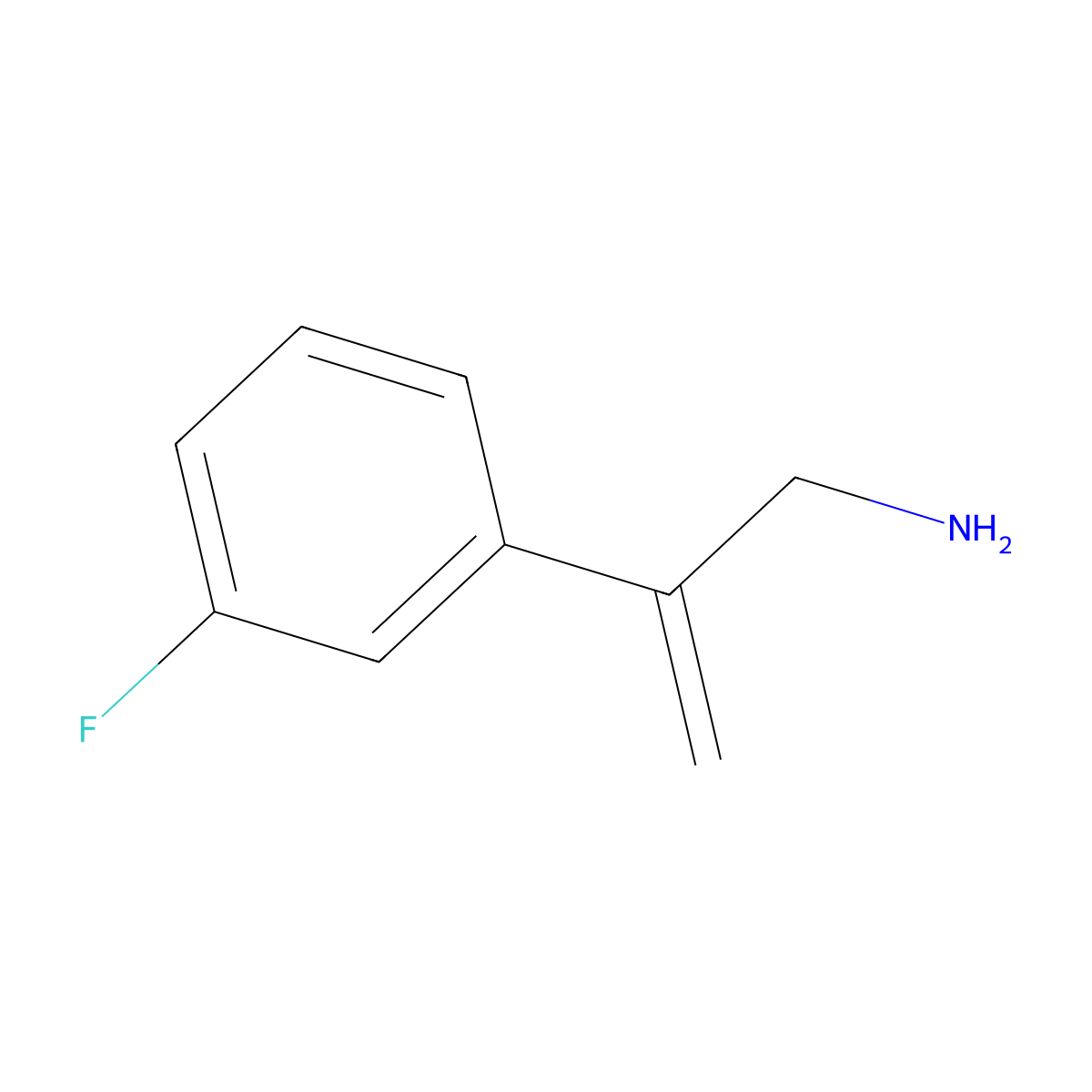 2-(3-Fluorophenyl)prop-2-en-1-amine molecular structure, CAS 1539244-18-2