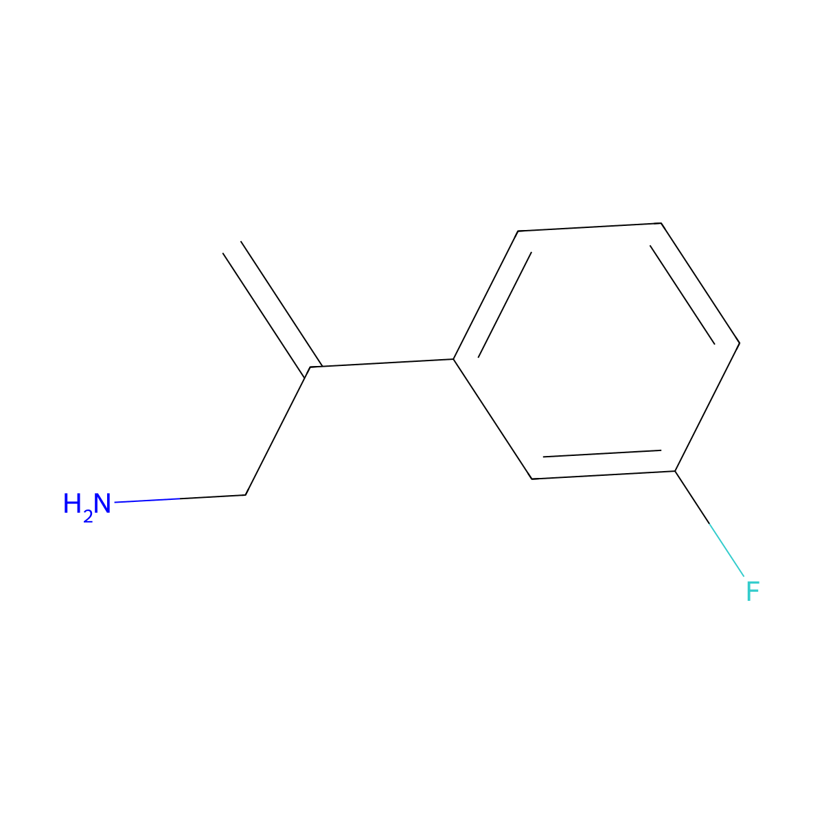 2-(3-Fluorophenyl)prop-2-en-1-amine molecular structure, CAS 1539244-18-2