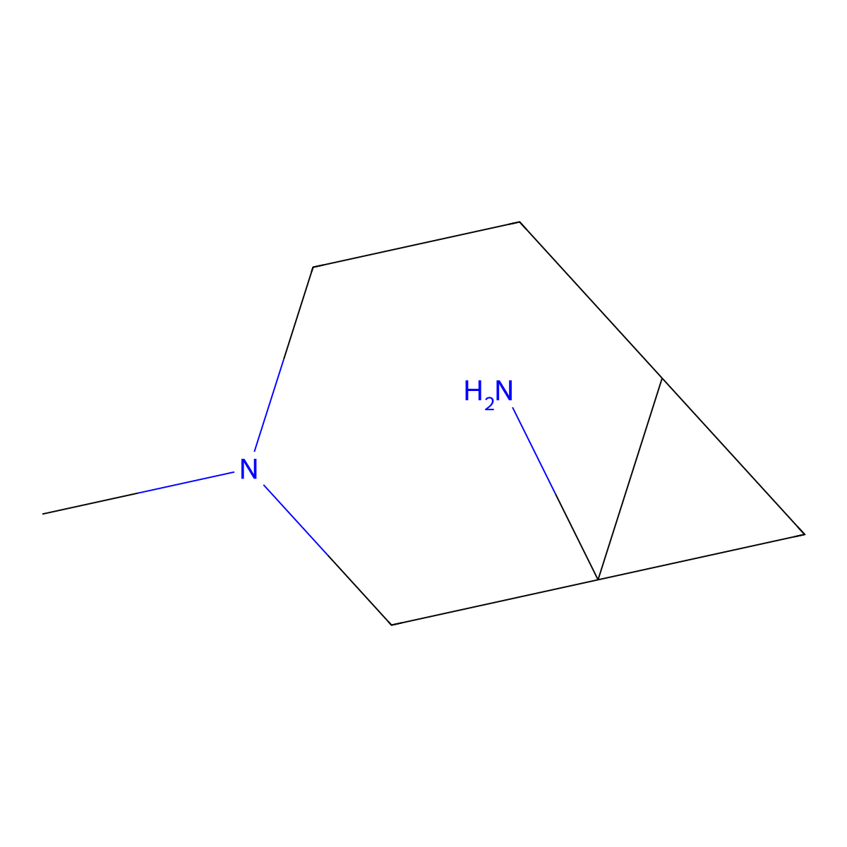 3-Methyl-3-azabicyclo[4.1.0]heptan-1-amine molecular structure, CAS 1539246-95-1