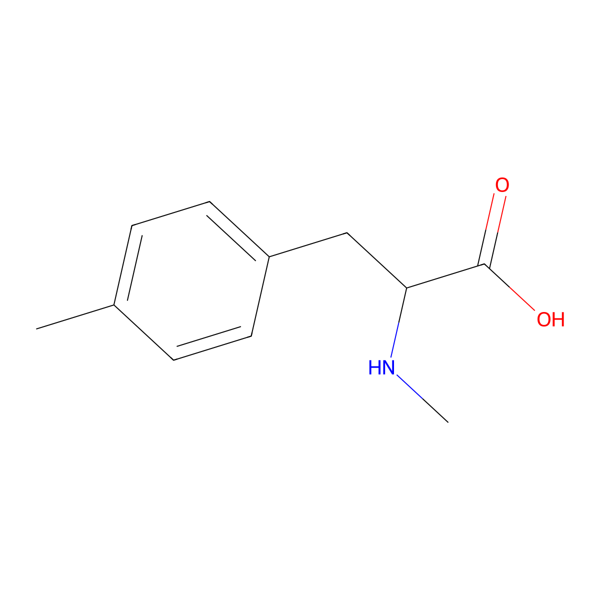 2-(Methylamino)-3-(4-methylphenyl)propanoic acid molecular structure, CAS 1539252-34-0