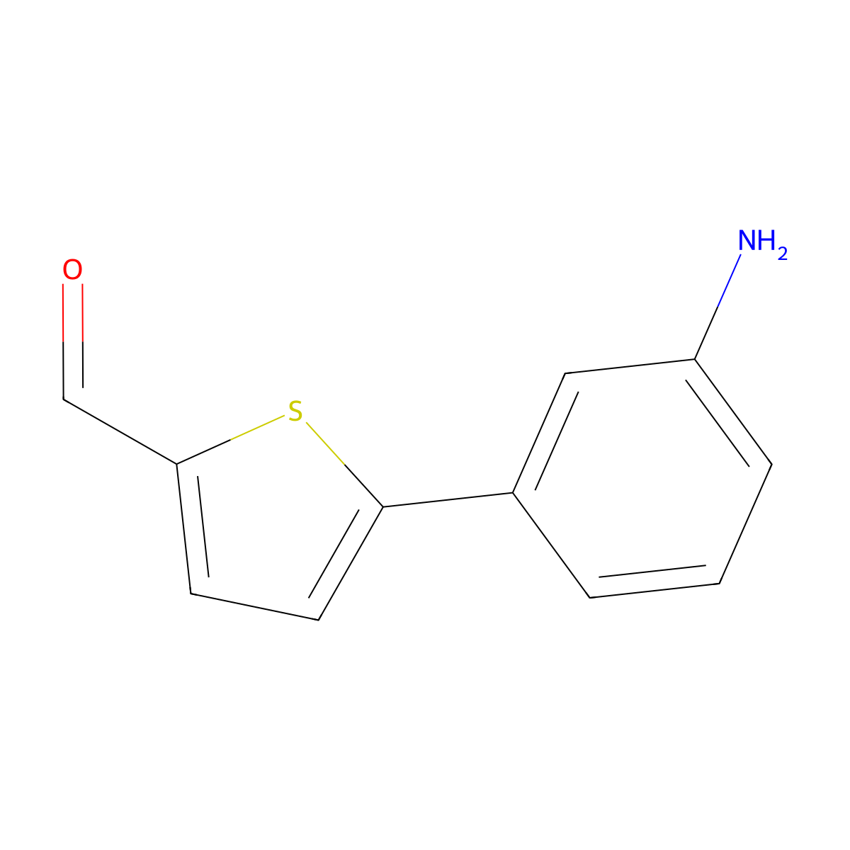 5-(3-Aminophenyl)thiophene-2-carbaldehyde molecular structure, CAS 1539261-96-5