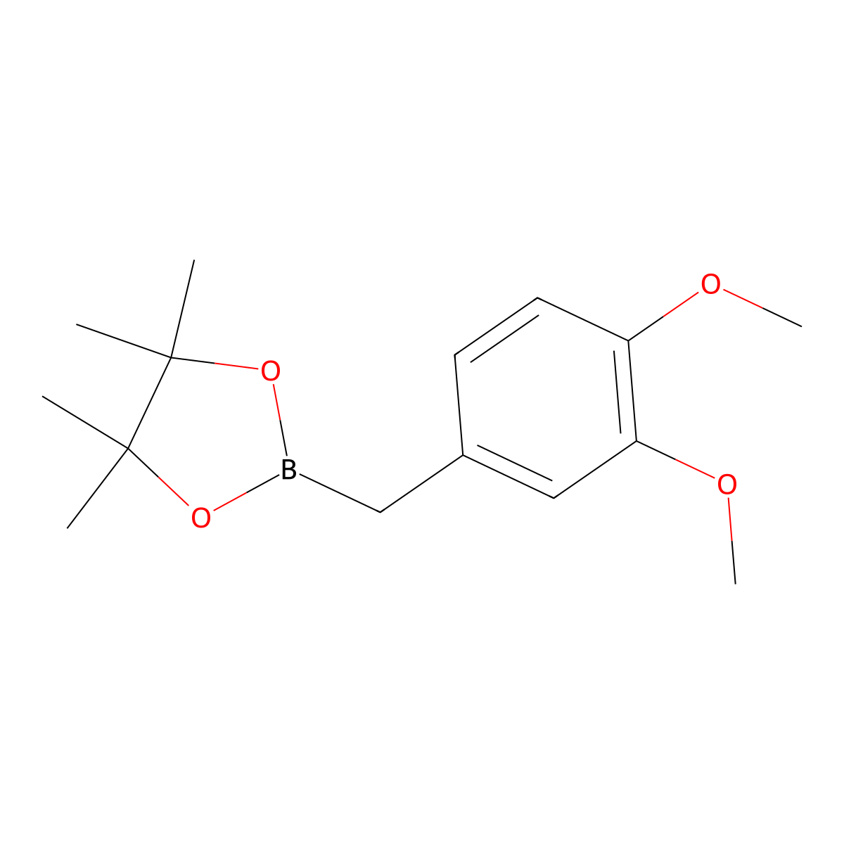2-(3,4-Dimethoxybenzyl)-4,4,5,5-tetramethyl-1,3,2-dioxaborolane molecular structure, CAS 1539265-48-9
