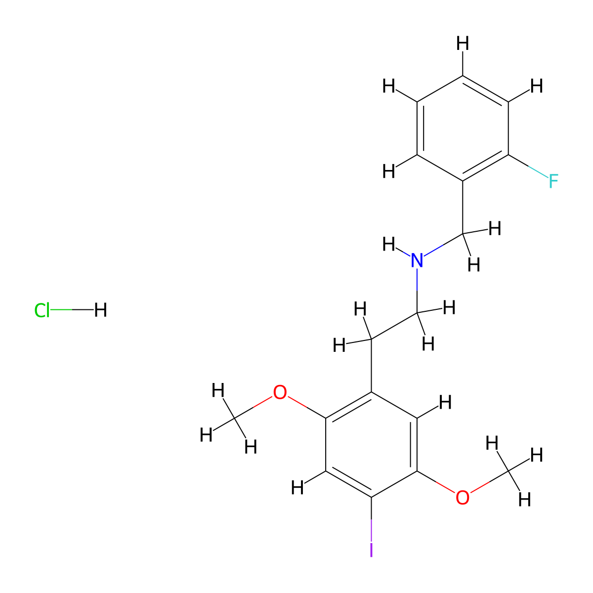 25I-NBF (hydrochloride) molecular structure, CAS 1539266-13-1