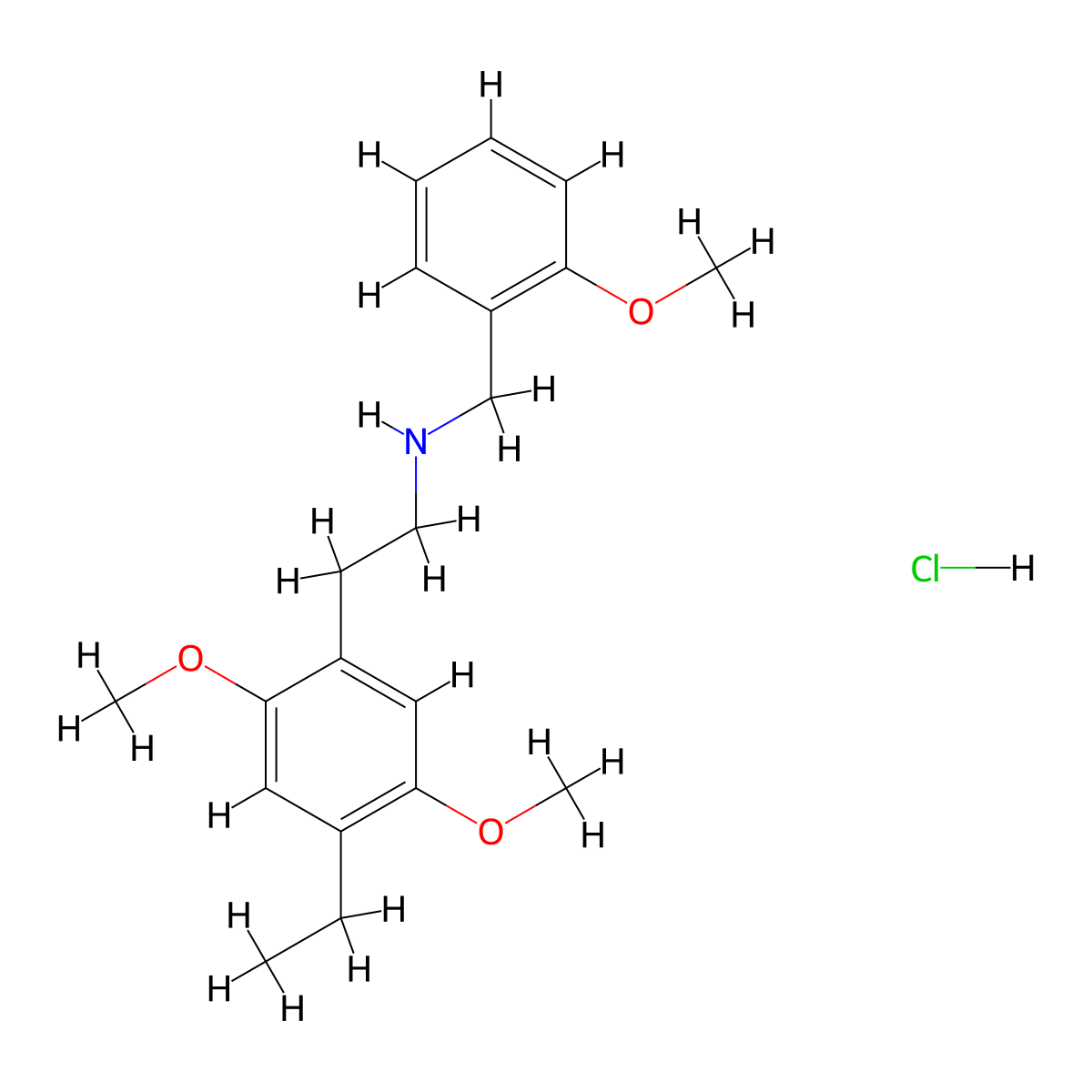 25E-Nbome hydrochloride molecular structure, CAS 1539266-39-1