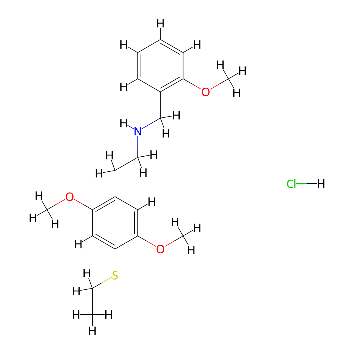 25T2-NBOMe (hydrochloride) molecular structure, CAS 1539266-51-7