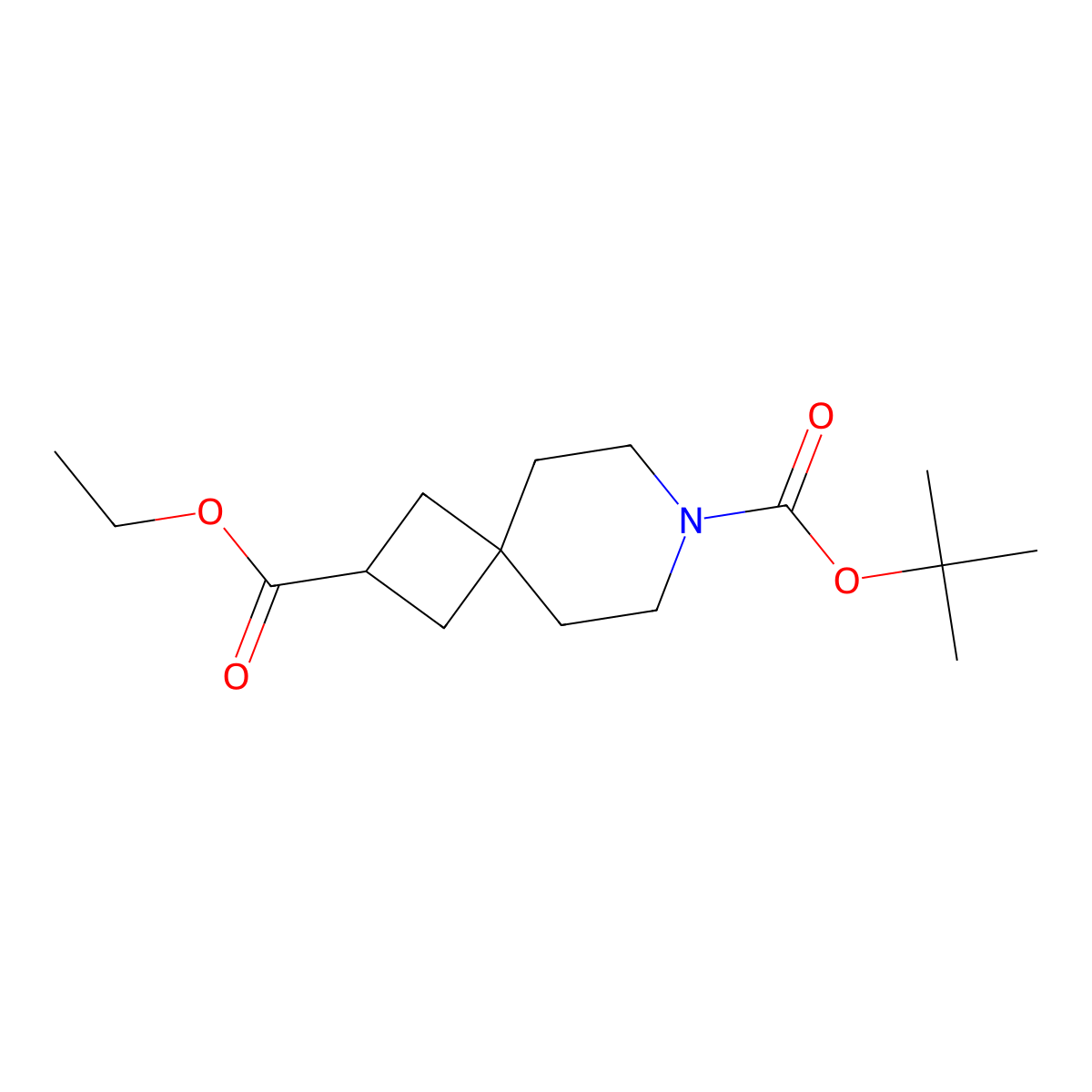 7-tert-Butyl 2-ethyl 7-azaspiro[3.5]nonane-2,7-dicarboxylate molecular structure, CAS 1539278-03-9