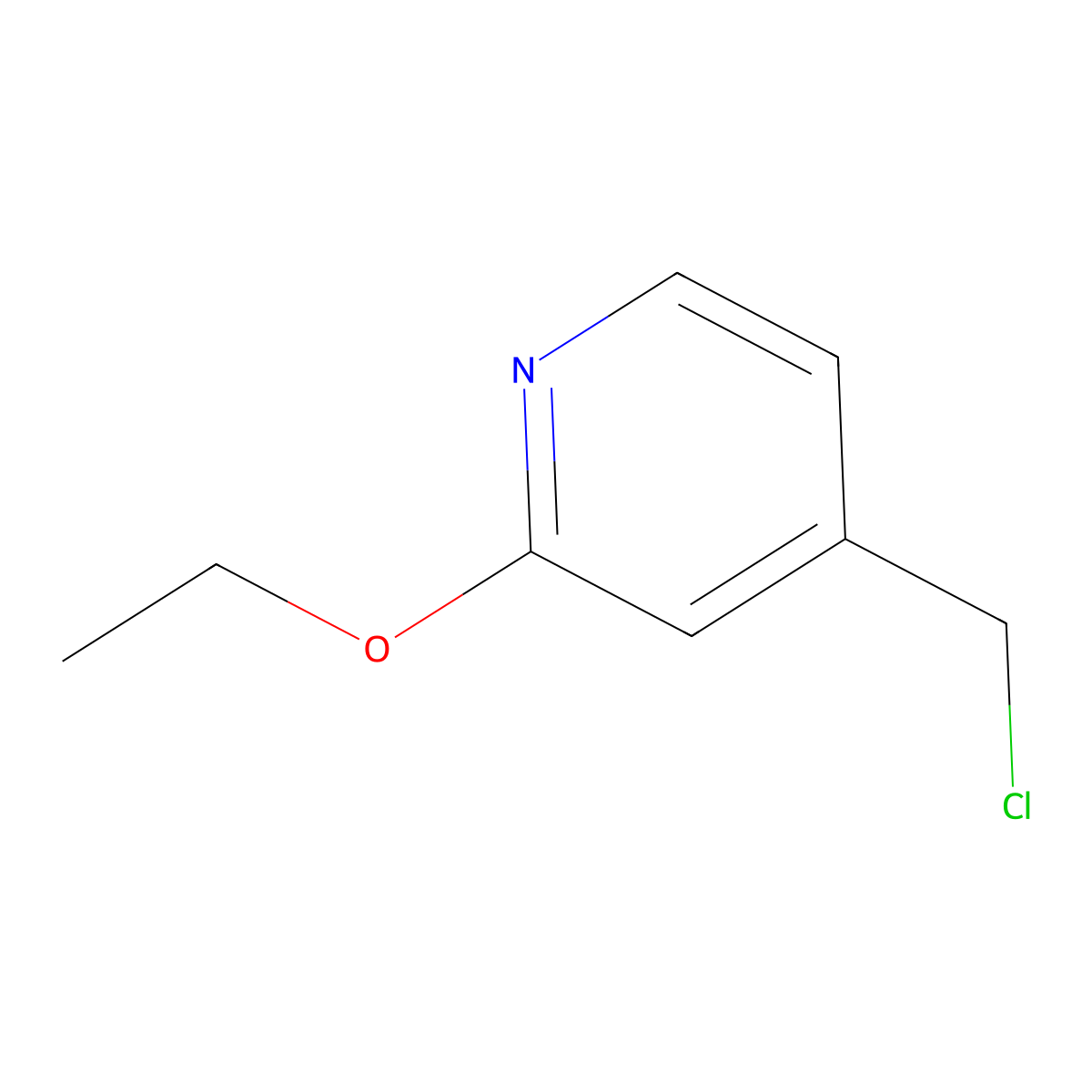 4-(Chloromethyl)-2-ethoxypyridine molecular structure, CAS 153928-59-7