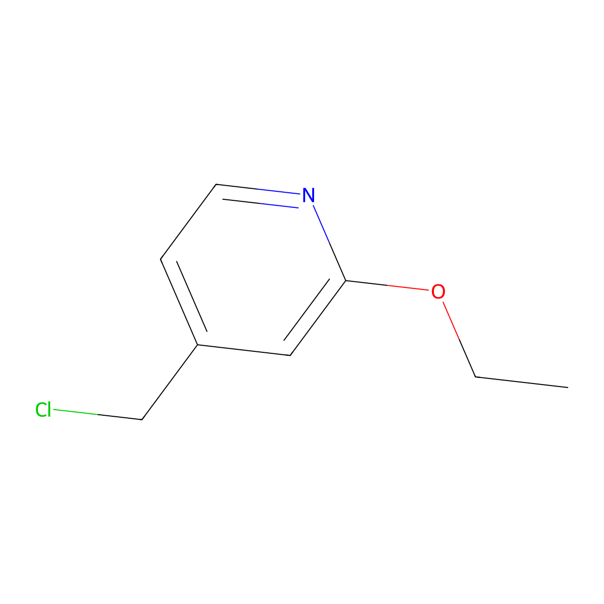 4-(Chloromethyl)-2-ethoxypyridine molecular structure, CAS 153928-59-7