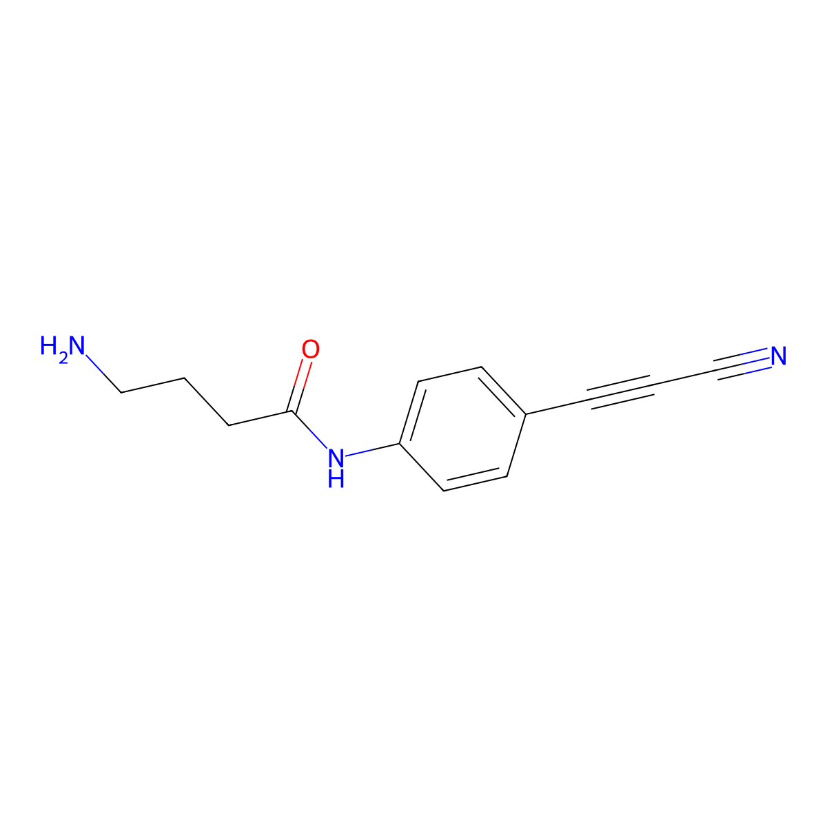 4-amino-N-(4-(2-cyanoethynyl)phenyl)butanamide molecular structure, CAS 1539292-61-9