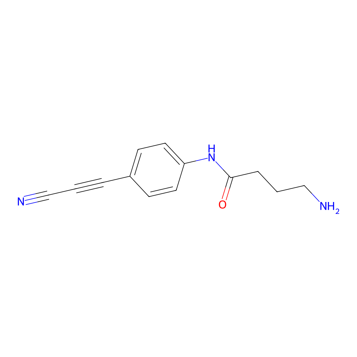 4-amino-N-(4-(2-cyanoethynyl)phenyl)butanamide molecular structure, CAS 1539292-61-9