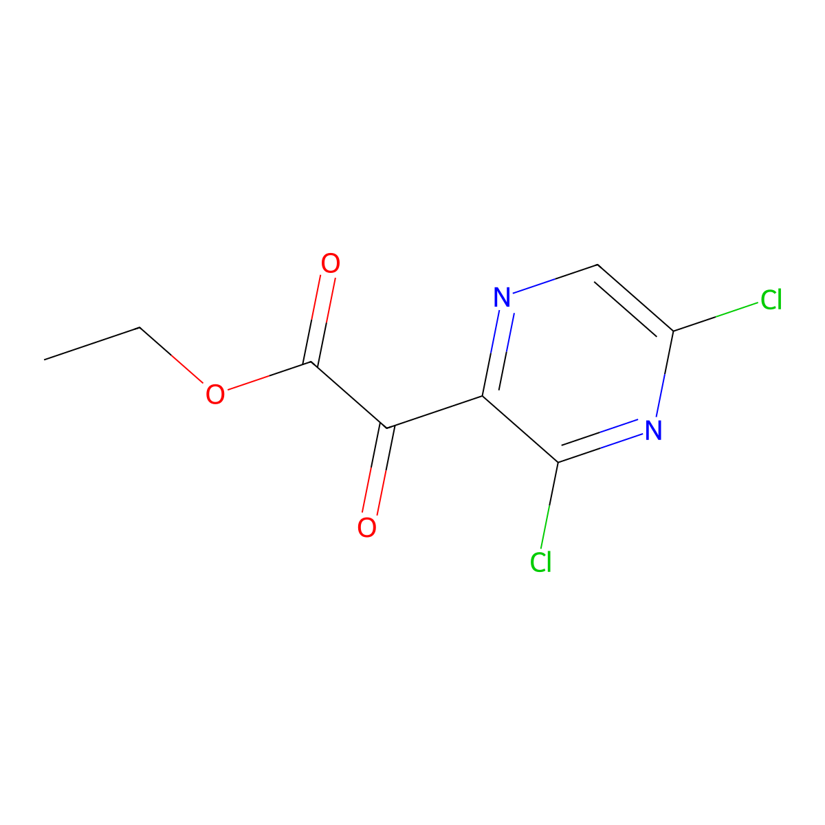 Ethyl 2-(3,5-dichloropyrazin-2-yl)-2-oxoacetate molecular structure, CAS 1539296-54-2