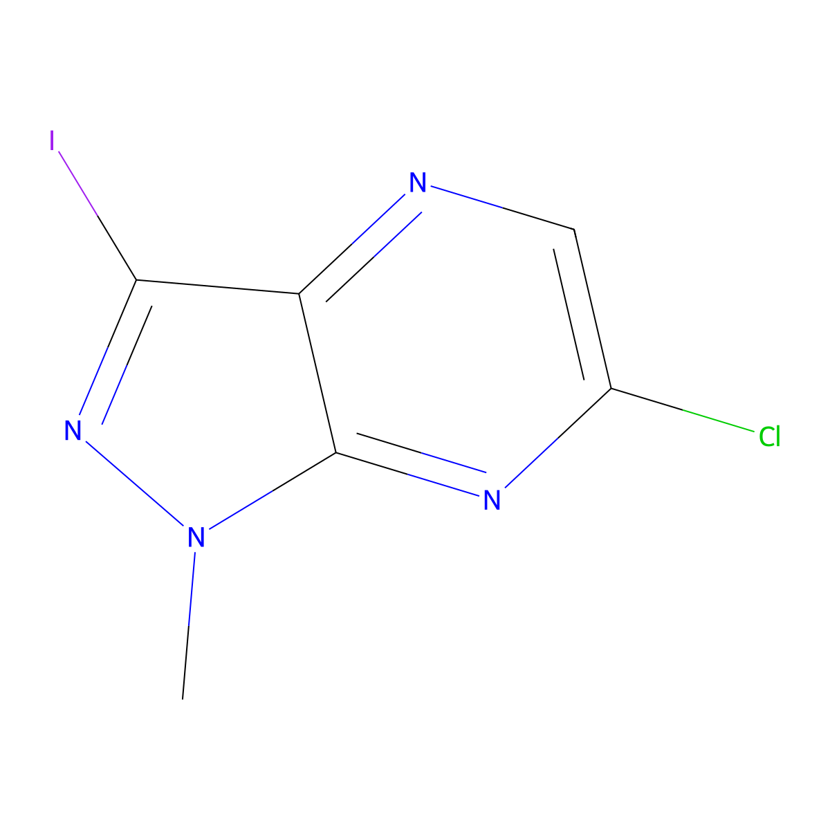 6-chloro-3-iodo-1-methyl-1H-Pyrazolo[3,4-b]pyrazine molecular structure, CAS 1539296-66-6