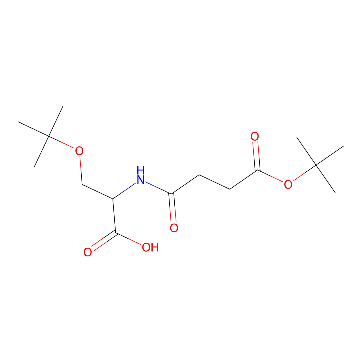 N-(4-(tert-Butoxy)-4-oxobutanoyl)-O-(tert-butyl)-L-serine molecular structure, CAS 1539300-59-8