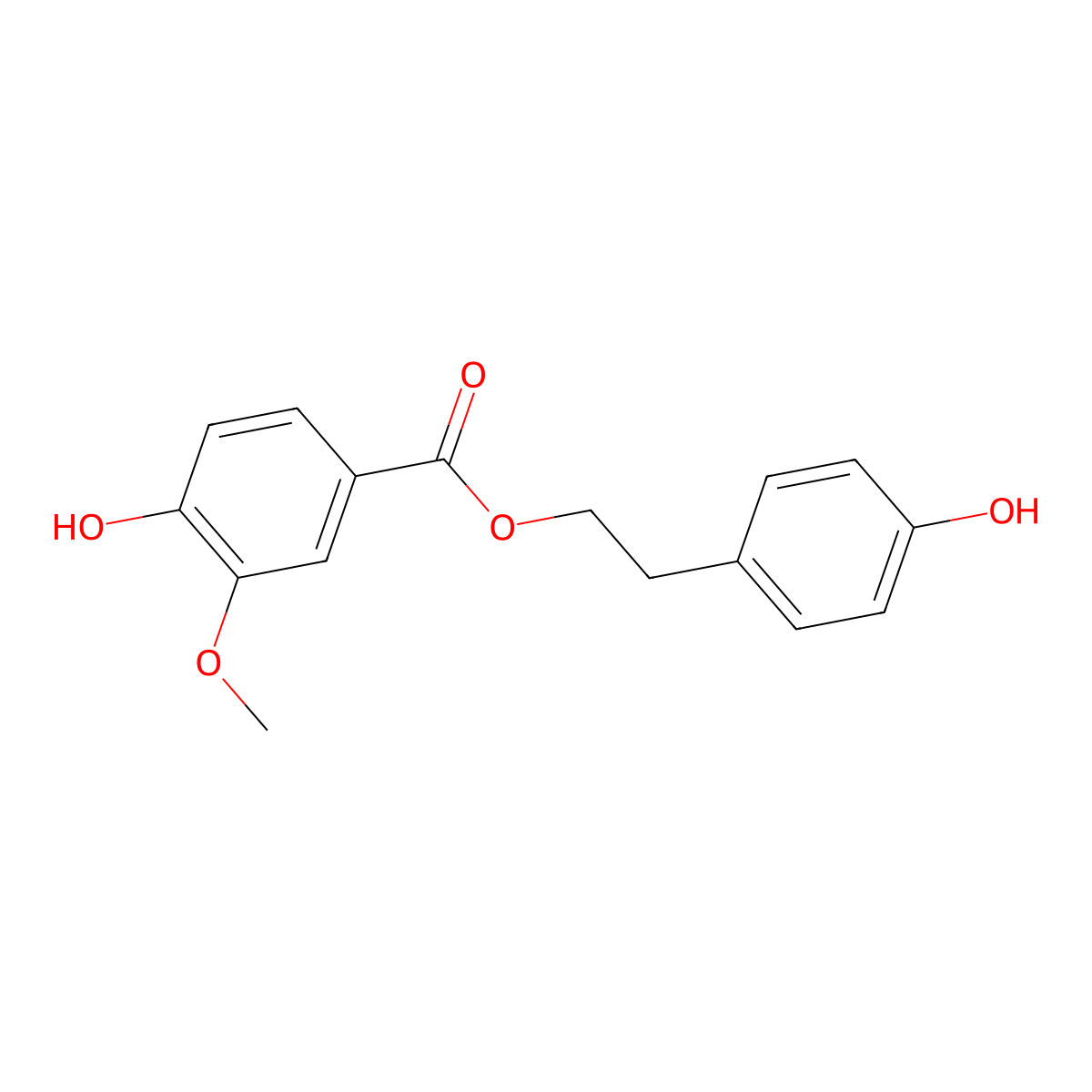 p-Hydroxyphenethyl vanillate molecular structure, CAS 1539303-03-1
