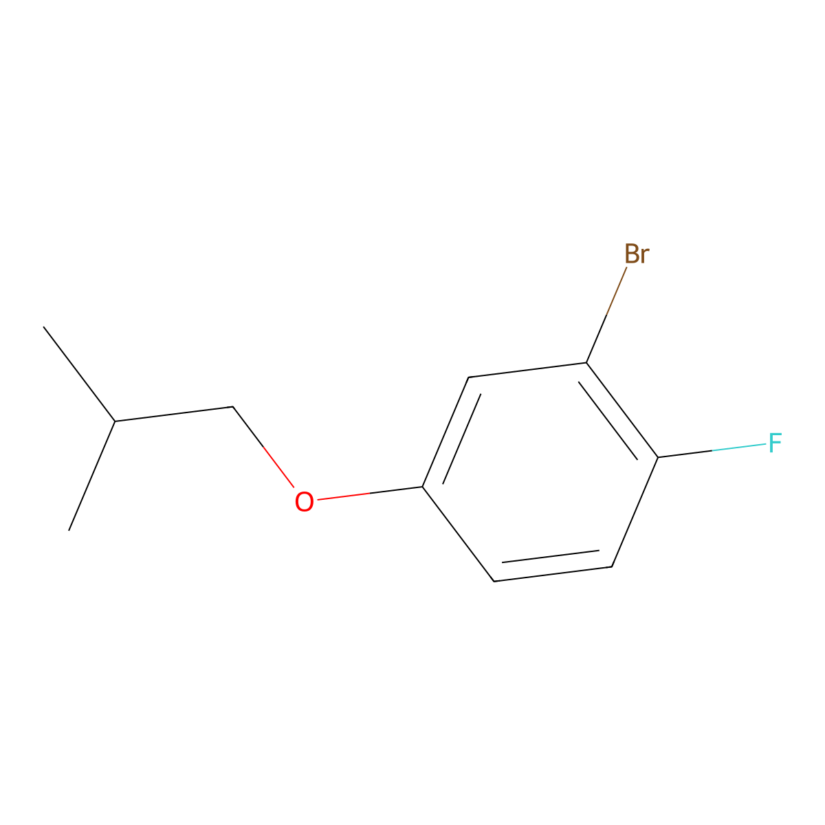 2-Bromo-1-fluoro-4-(2-methylpropoxy)benzene molecular structure, CAS 1539318-05-2