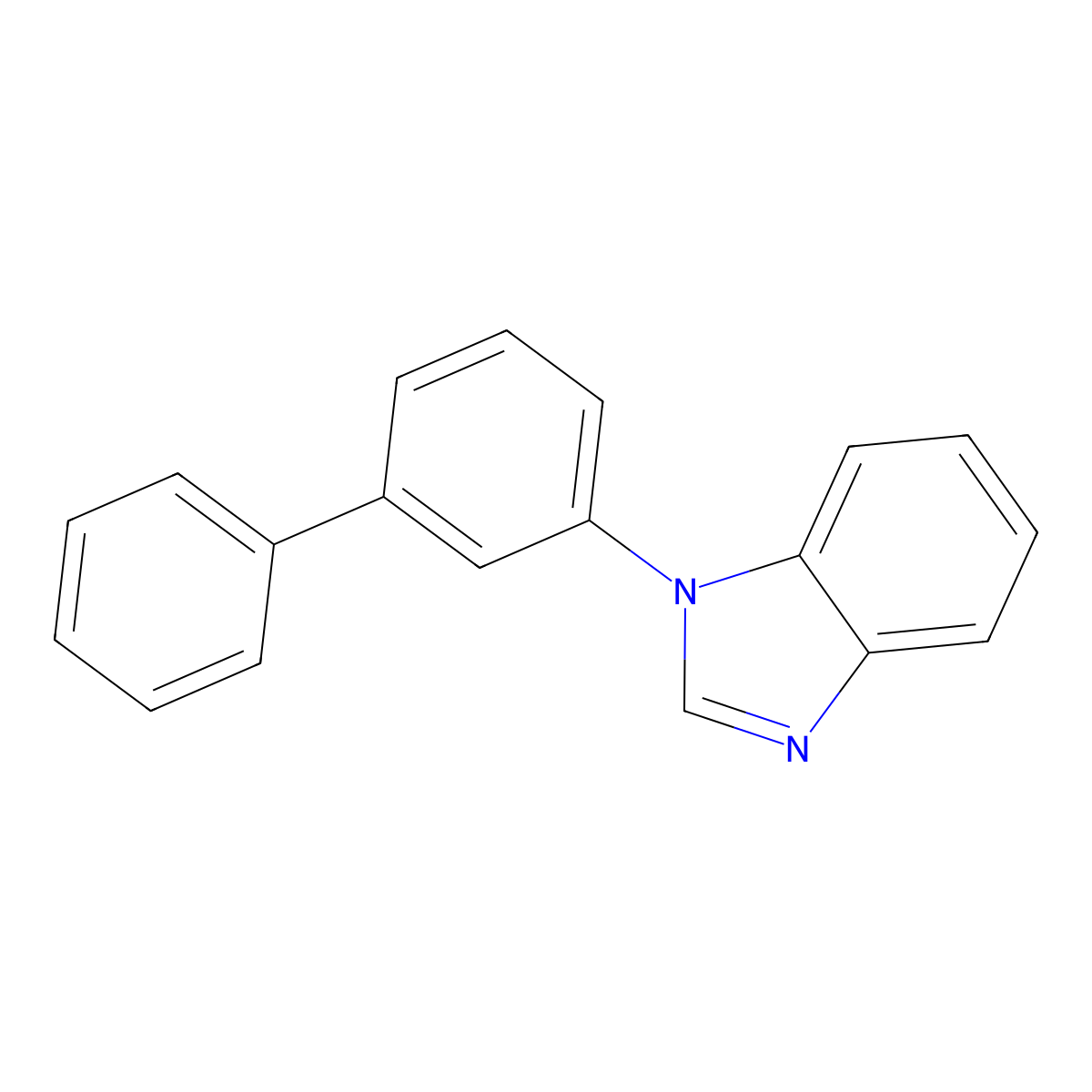 1H-Benzimidazole, 1-[1,1'-biphenyl]-3-yl- molecular structure, CAS 153934-60-2