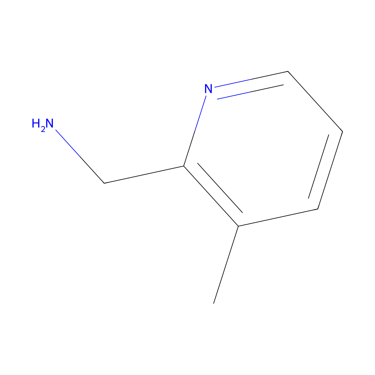 (3-Methylpyridin-2-yl)methanamine molecular structure, CAS 153936-26-6
