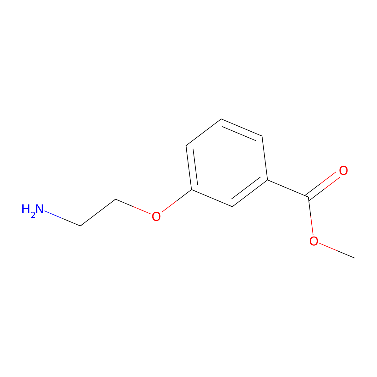 Methyl 3-(2-aminoethoxy)benzoate molecular structure, CAS 153938-41-1