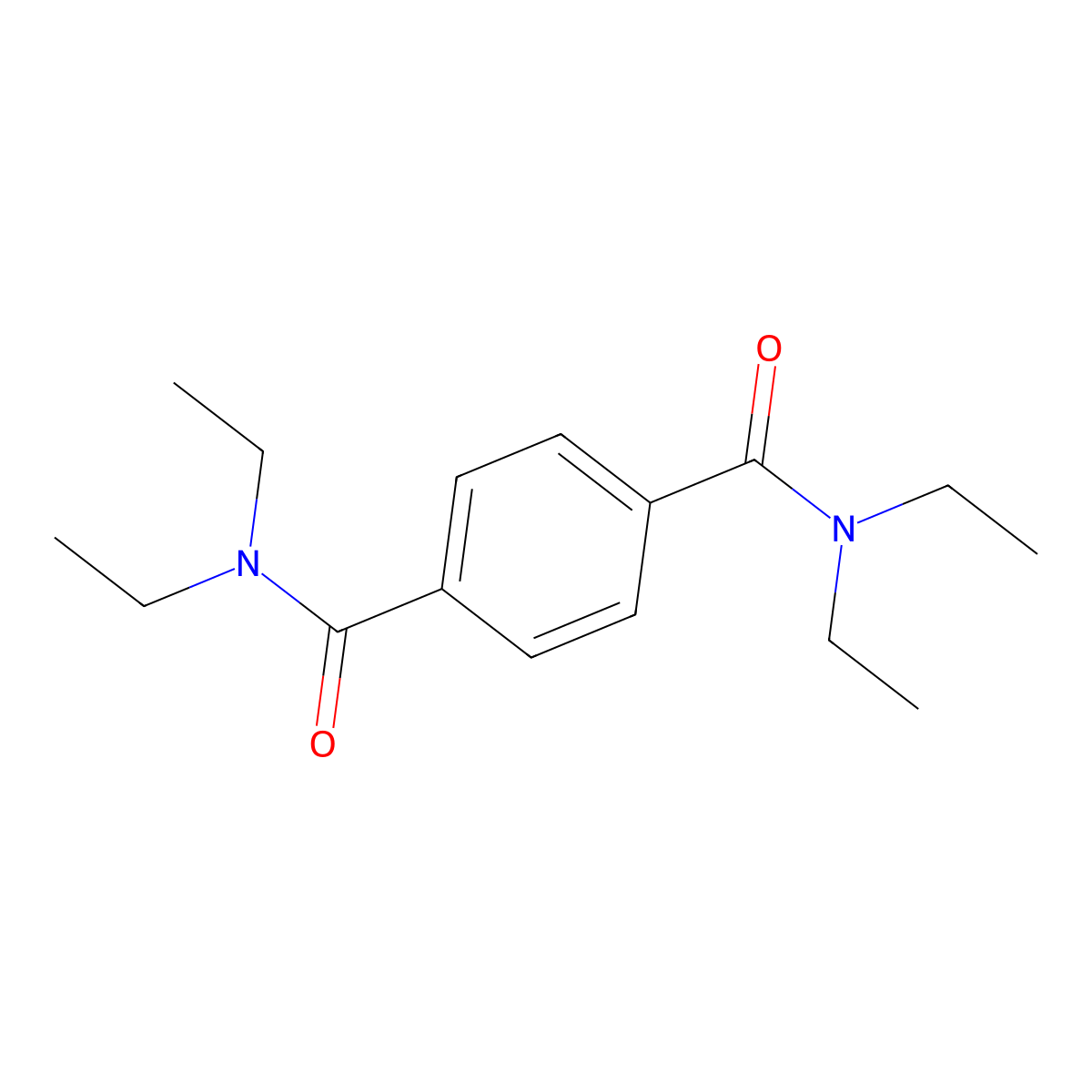 N,N,N',N'-Tetraethylterephthalamide molecular structure, CAS 15394-30-6
