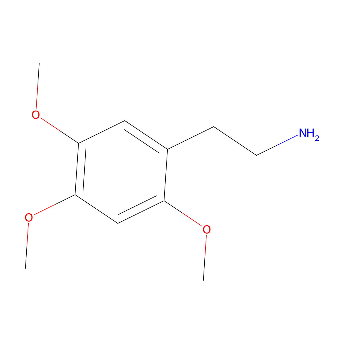 2,4,5-Trimethoxyphenylethylamine molecular structure, CAS 15394-83-9