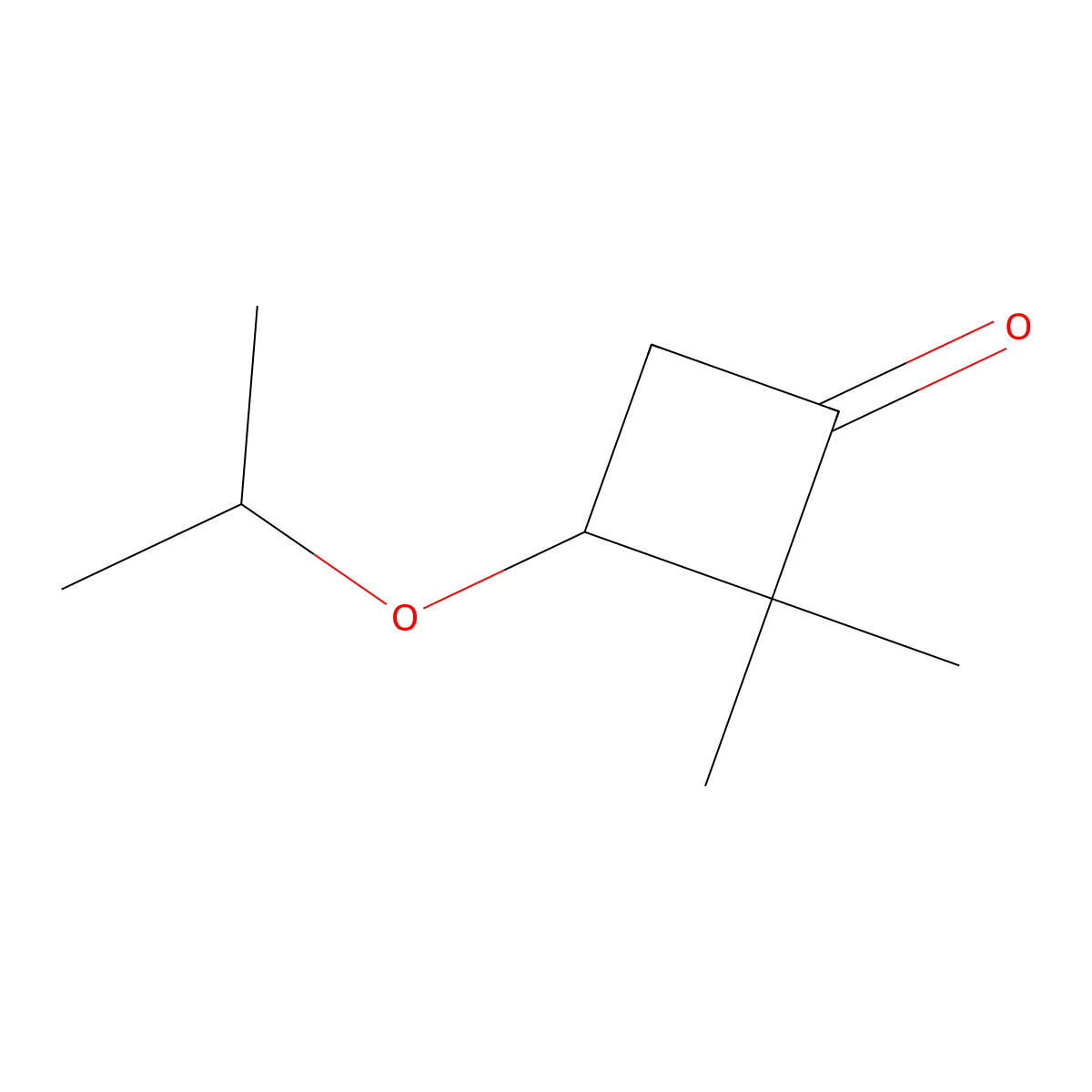 2,2-Dimethyl-3-(propan-2-yloxy)cyclobutan-1-one molecular structure, CAS 1539417-15-6