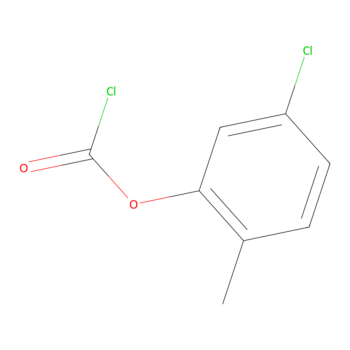 5-Chloro-2-methylphenyl chloroformate molecular structure, CAS 1539424-57-1