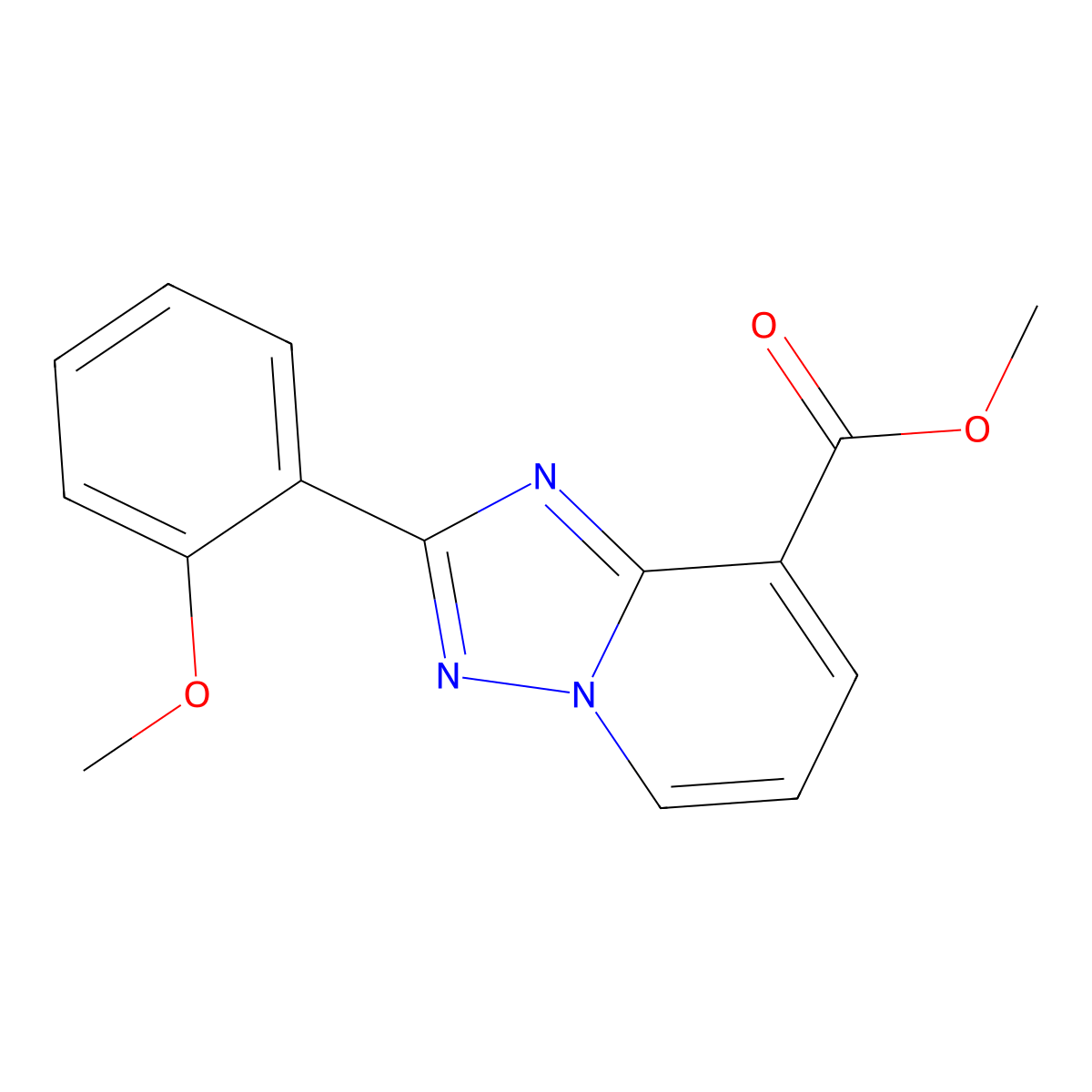 Methyl 2-(2-methoxyphenyl)-[1,2,4]triazolo[1,5-a]pyridine-8-carboxylate molecular structure, CAS 1539424-58-2
