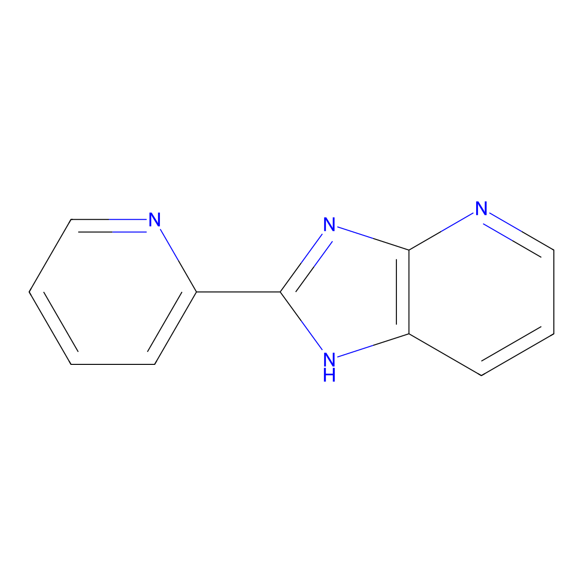 2-(pyridin-2-yl)-3H-imidazo[4,5-b]pyridine molecular structure, CAS 153944-83-3