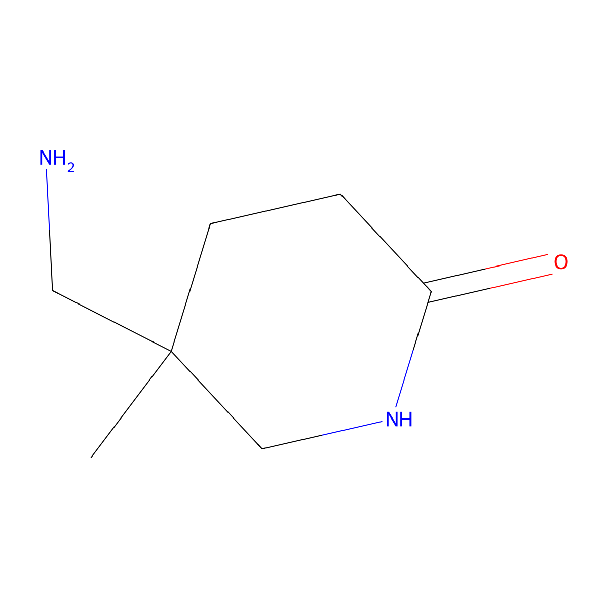 5-(Aminomethyl)-5-methylpiperidin-2-one molecular structure, CAS 1539454-87-9