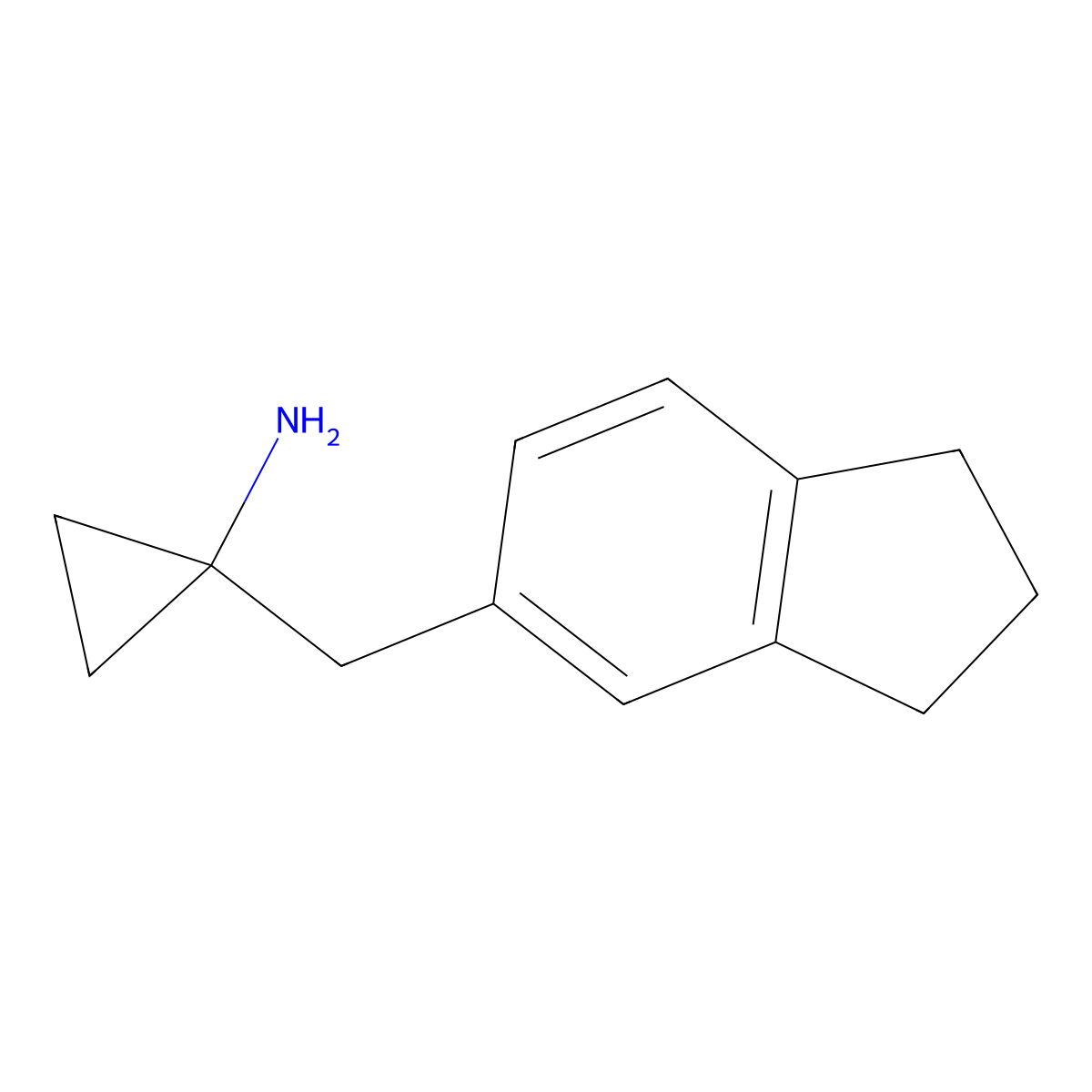1-[(2,3-dihydro-1H-inden-5-yl)methyl]cyclopropan-1-amine molecular structure, CAS 1539462-21-9