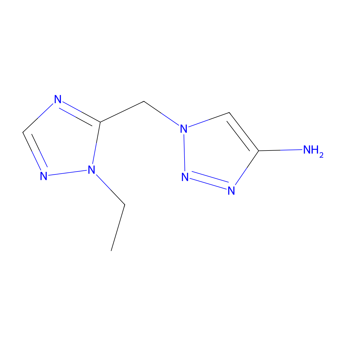 1-[(1-ethyl-1H-1,2,4-triazol-5-yl)methyl]-1H-1,2,3-triazol-4-amine molecular structure, CAS 1539463-84-7