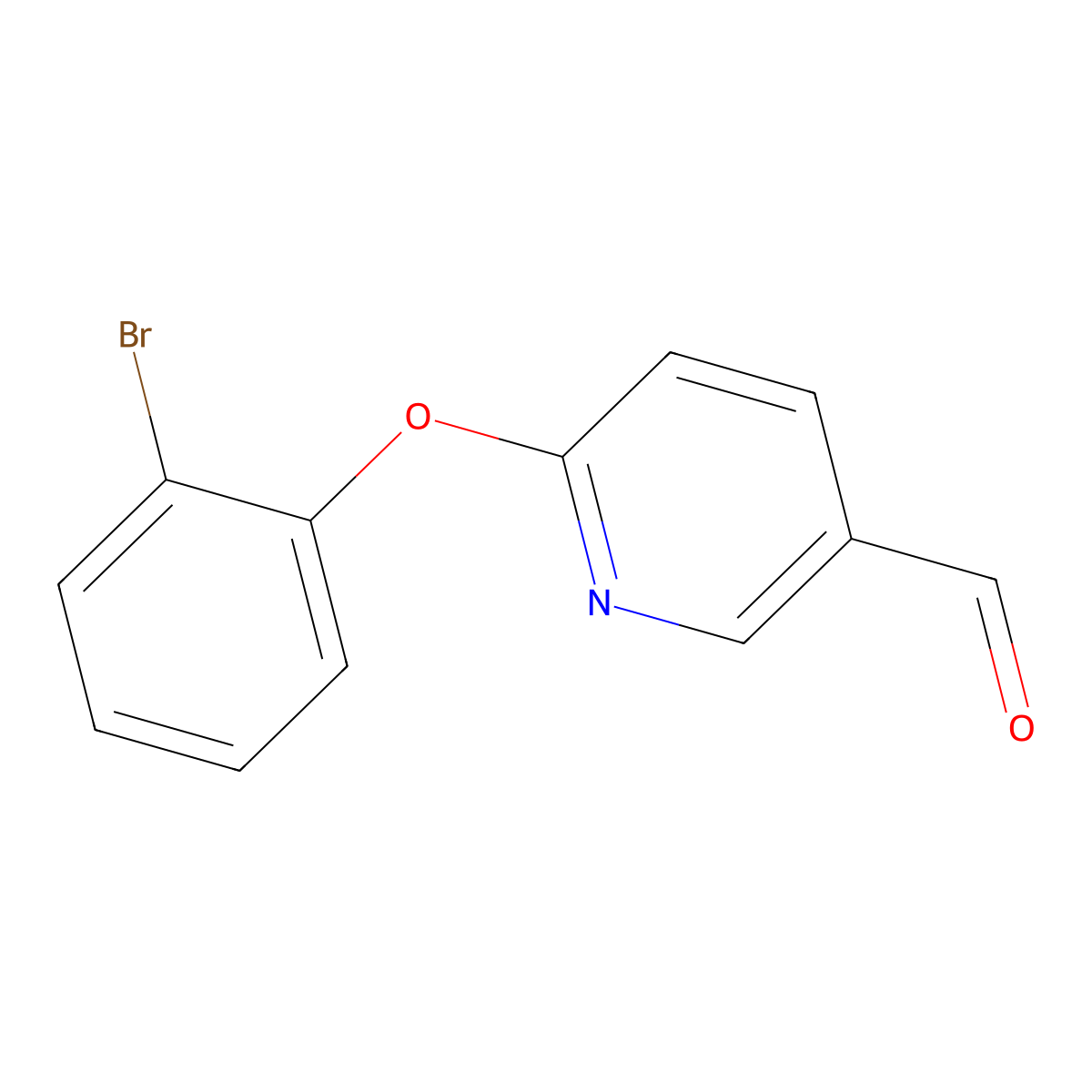 6-(2-Bromophenoxy)pyridine-3-carbaldehyde molecular structure, CAS 1539464-21-5