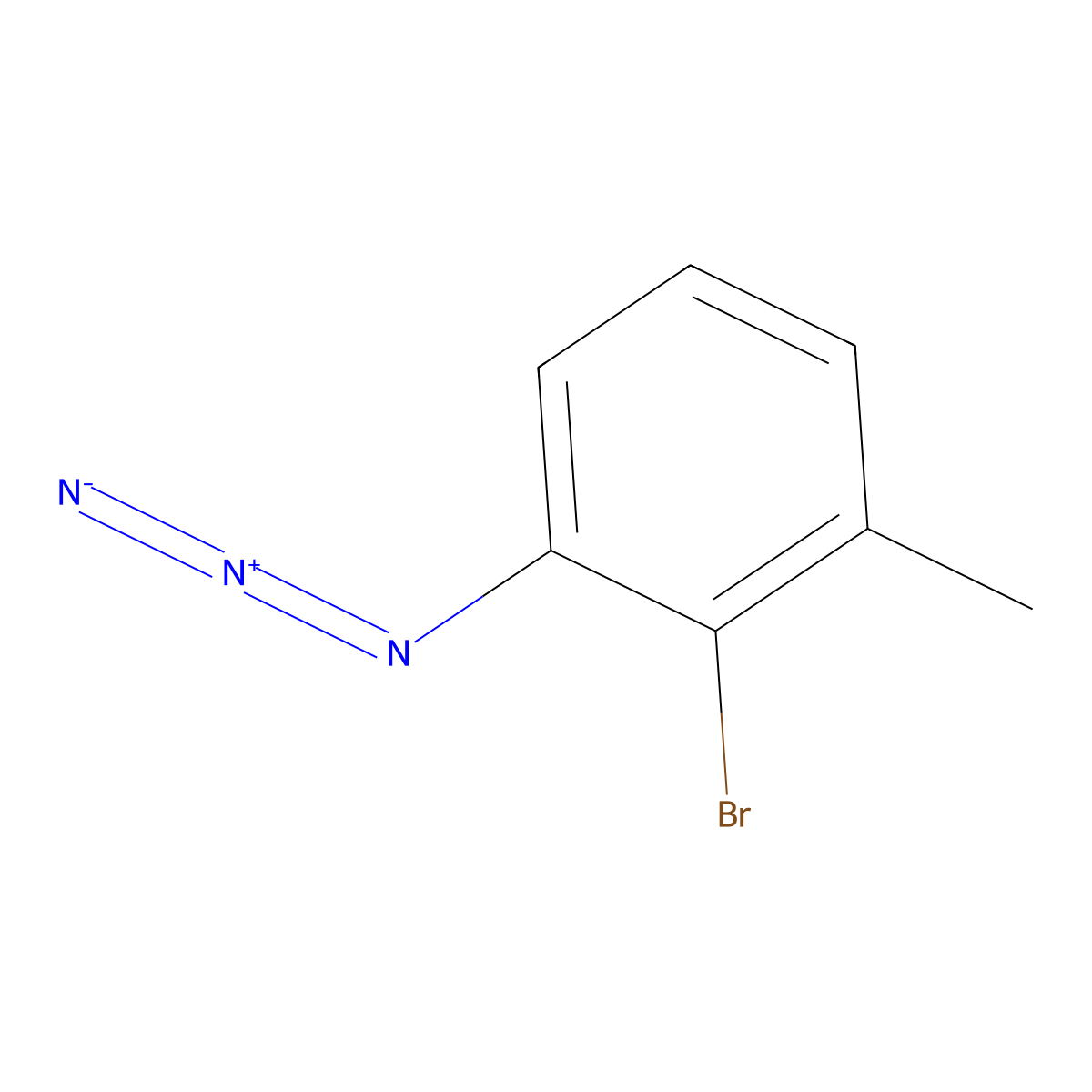 1-Azido-2-bromo-3-methylbenzene molecular structure, CAS 1539475-66-5