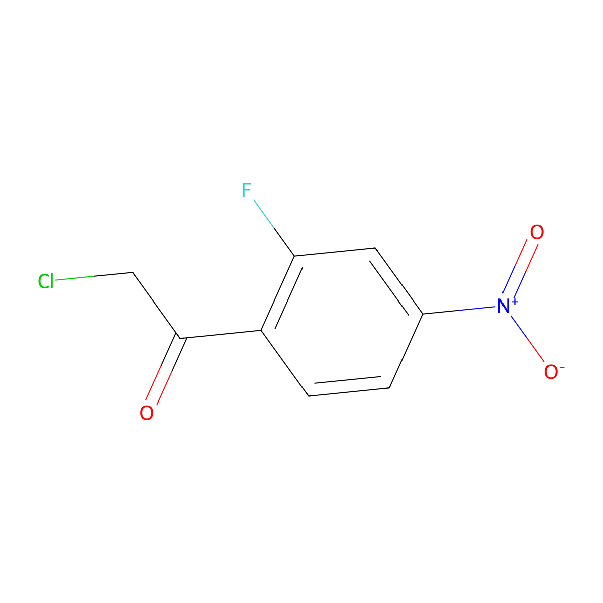 2-Chloro-1-(2-fluoro-4-nitrophenyl)ethan-1-one molecular structure, CAS 1539494-36-4